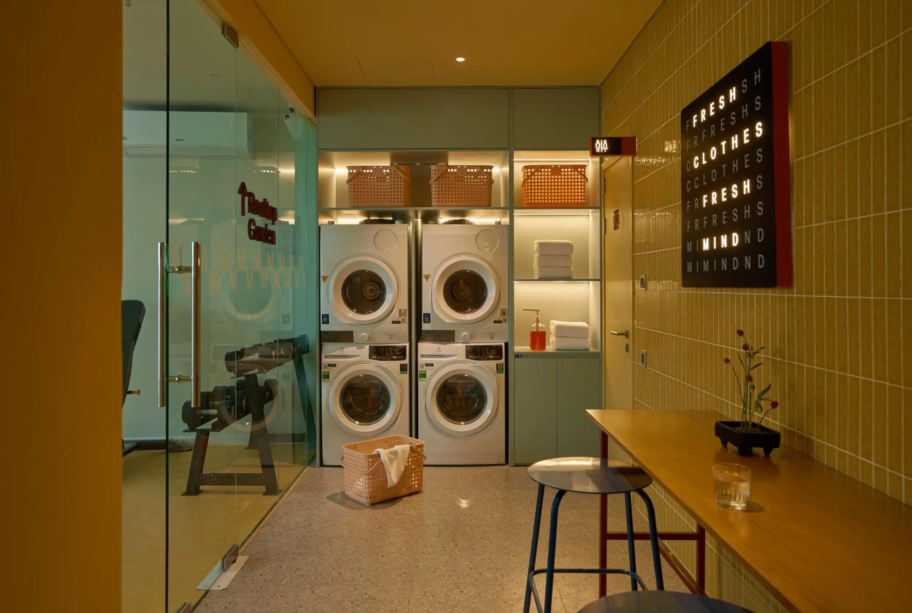 washing machine in M Village Hotel Kim Mã