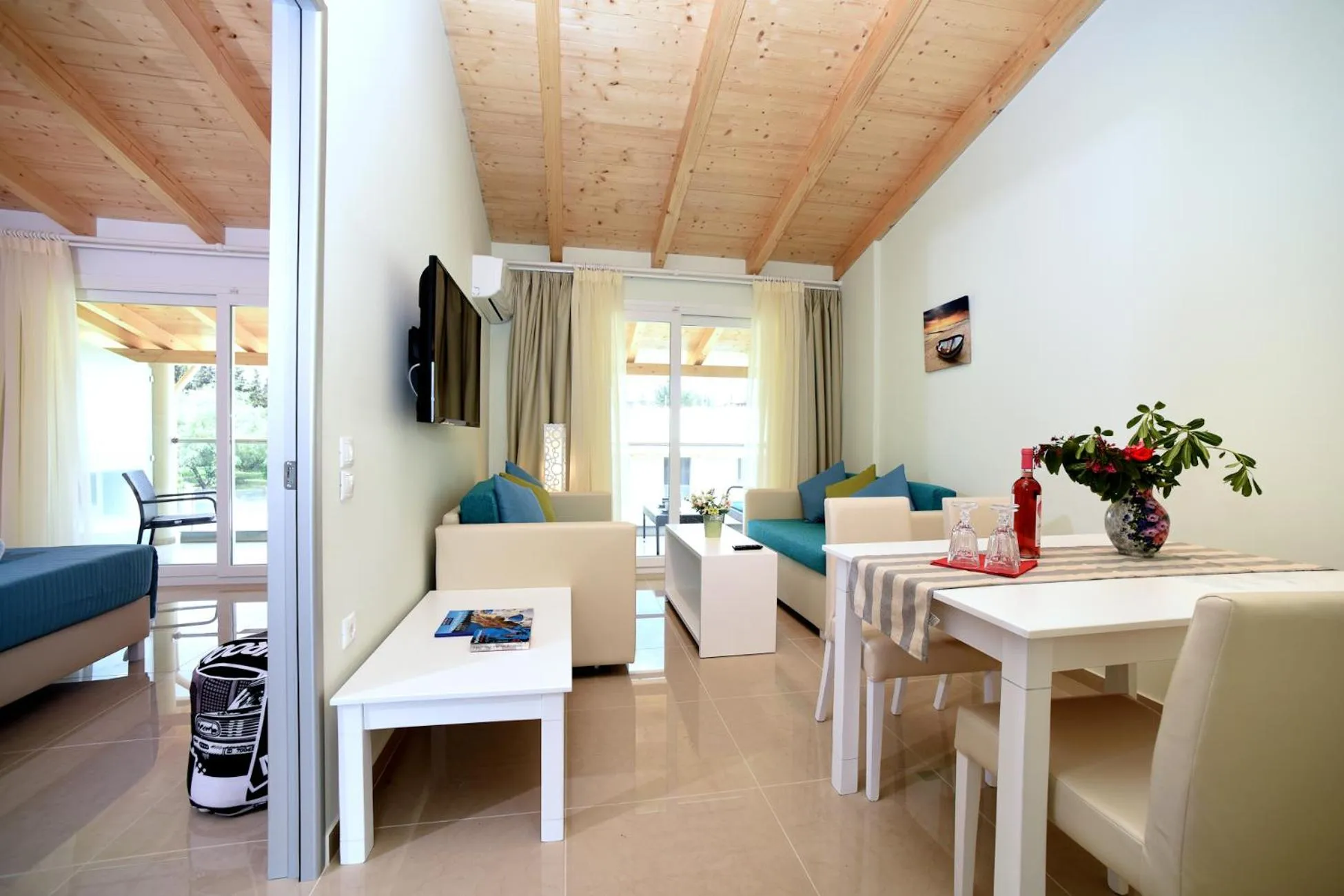 Seating area in Palapart Gikas Gouvia