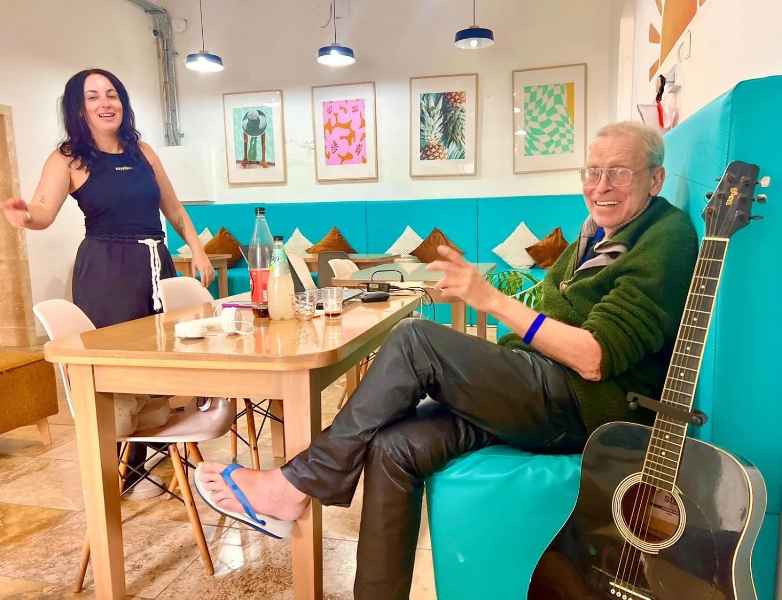 Living room in Follow the Sun Boutique Hostel - Pool, Breakfast & Sea Views