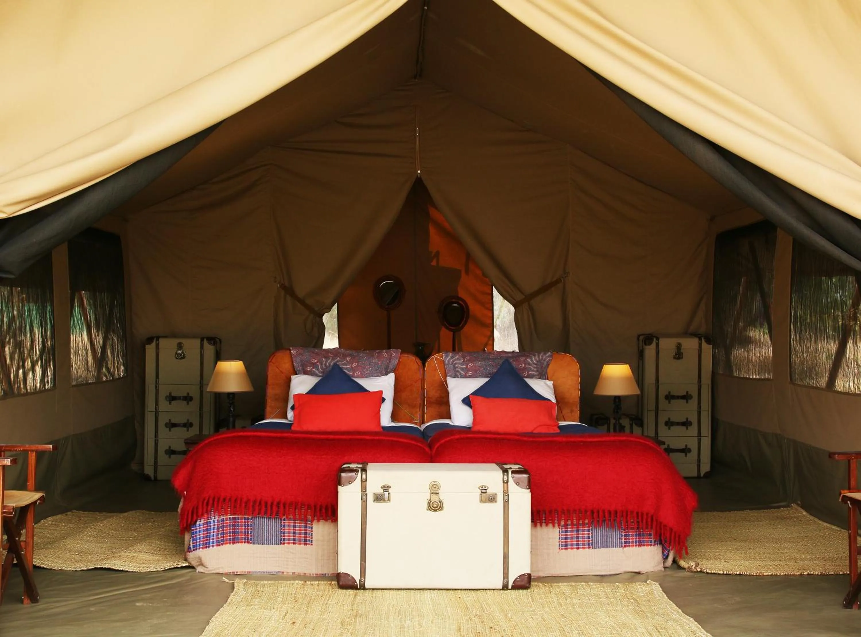 Bed in Olengoti Eco Safari Camp