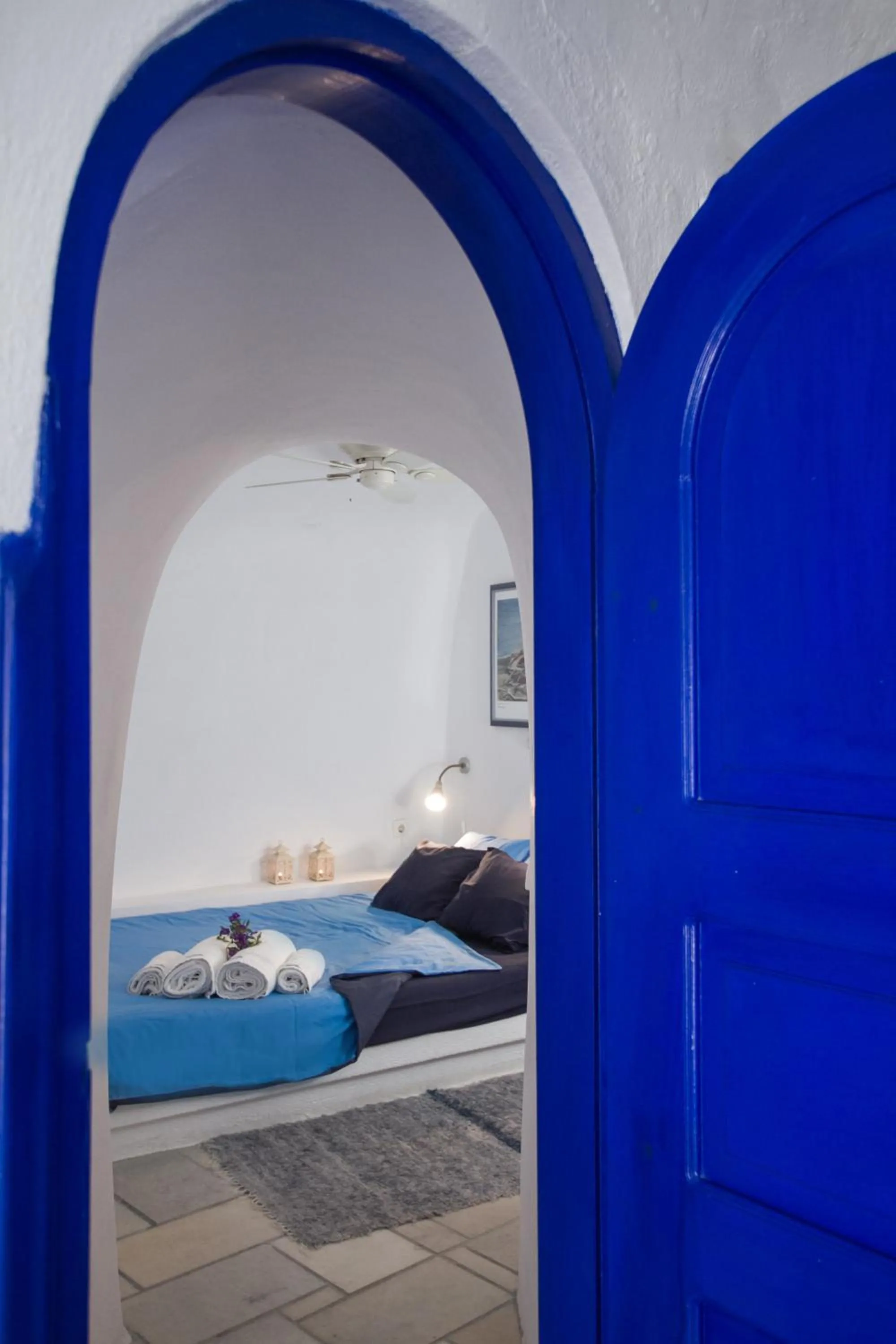 Bedroom, Bed in Ifestio Villas Oia