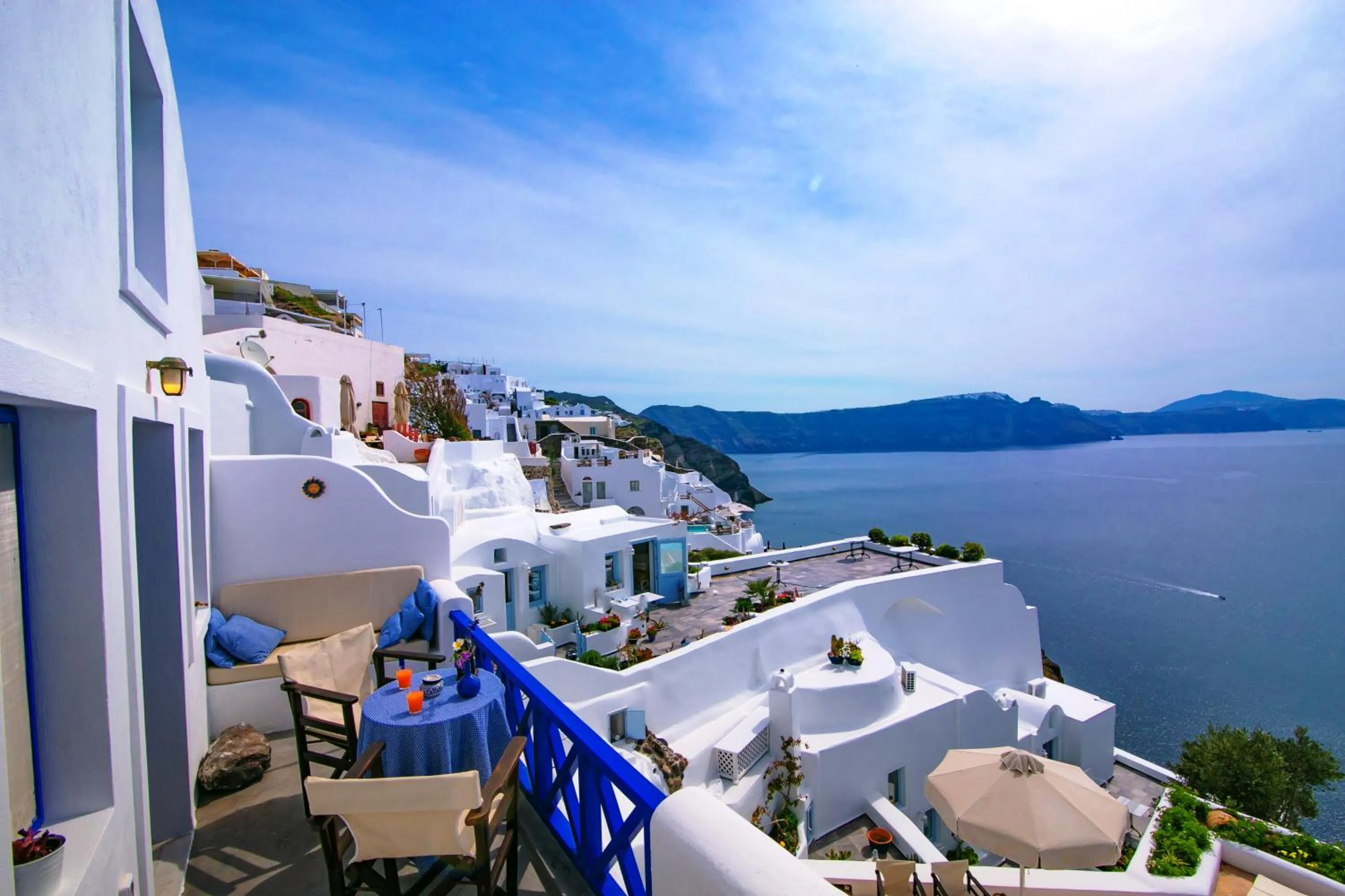 Balcony/Terrace in Ifestio Villas Oia