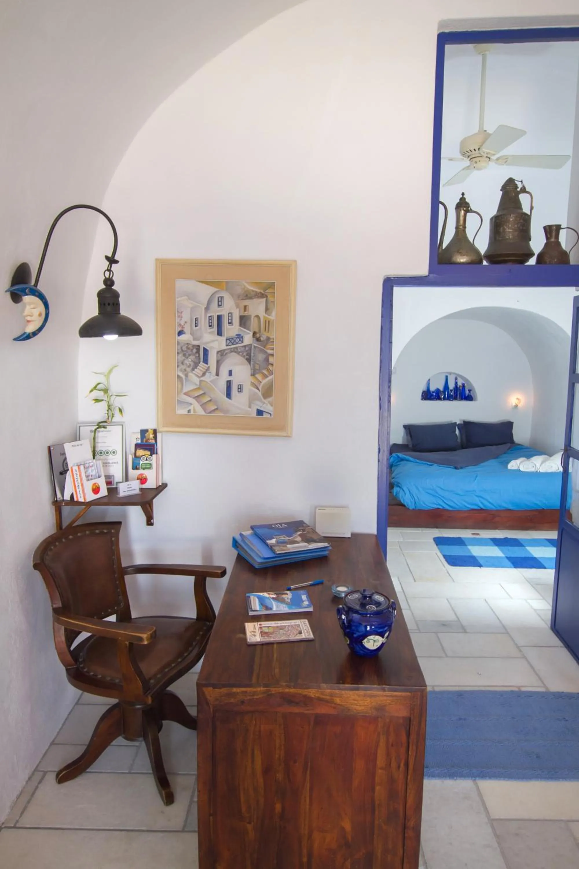 Seating area in Ifestio Villas Oia