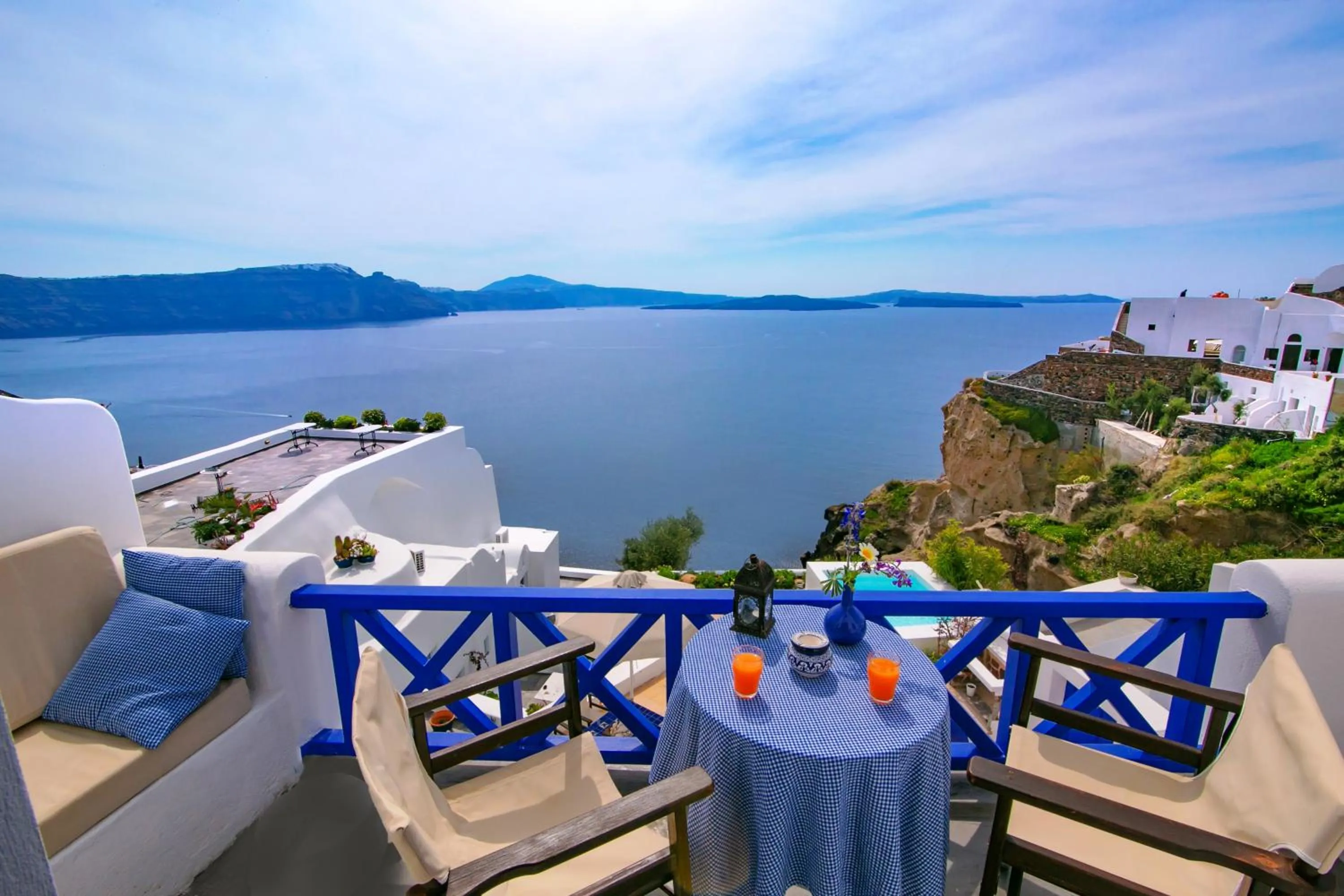 Balcony/Terrace in Ifestio Villas Oia