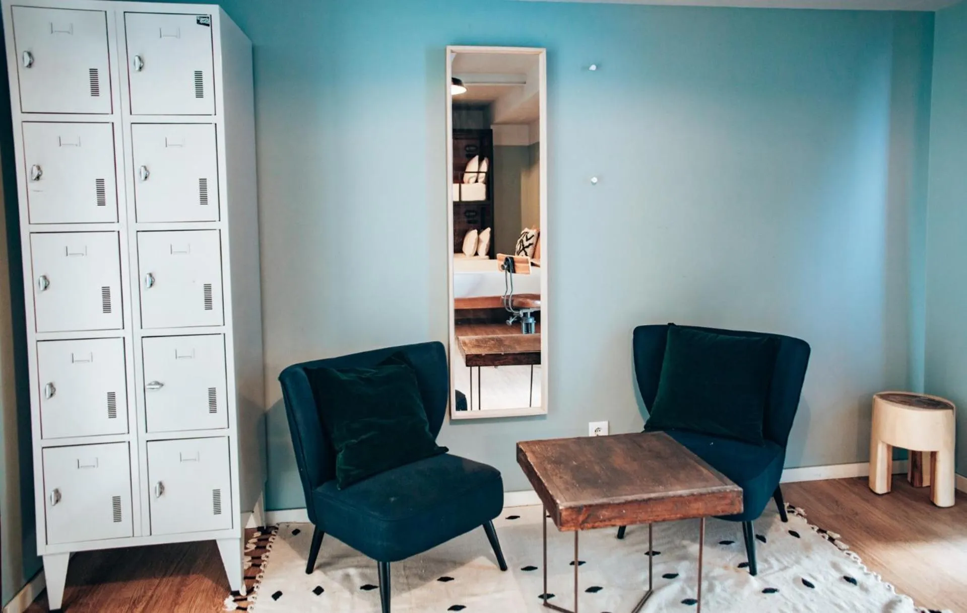 Seating area in Selina Secret Garden Lisbon by IKIGAI Global Hospitality