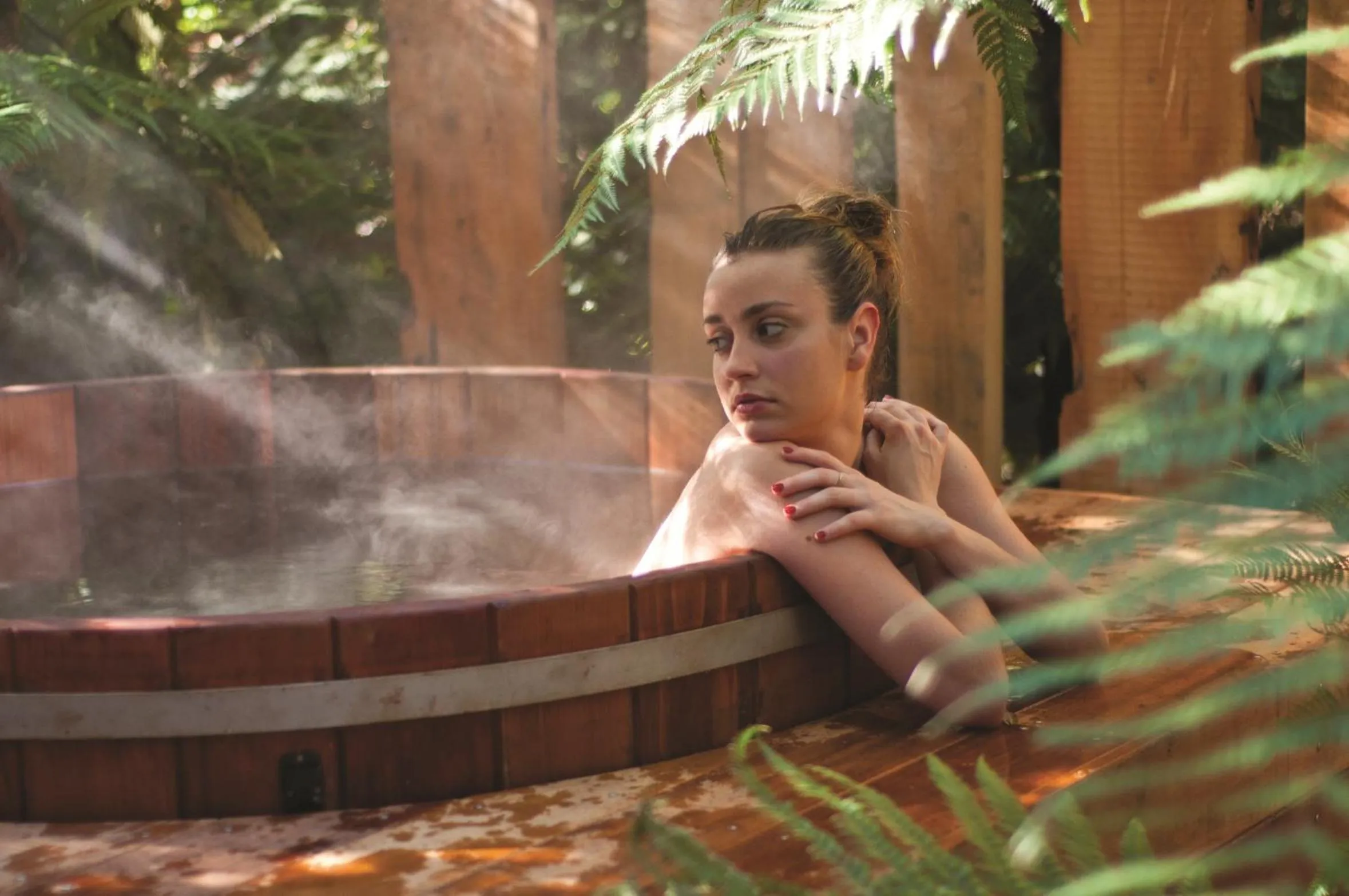 Hot Tub in Treetops Lodge & Estate