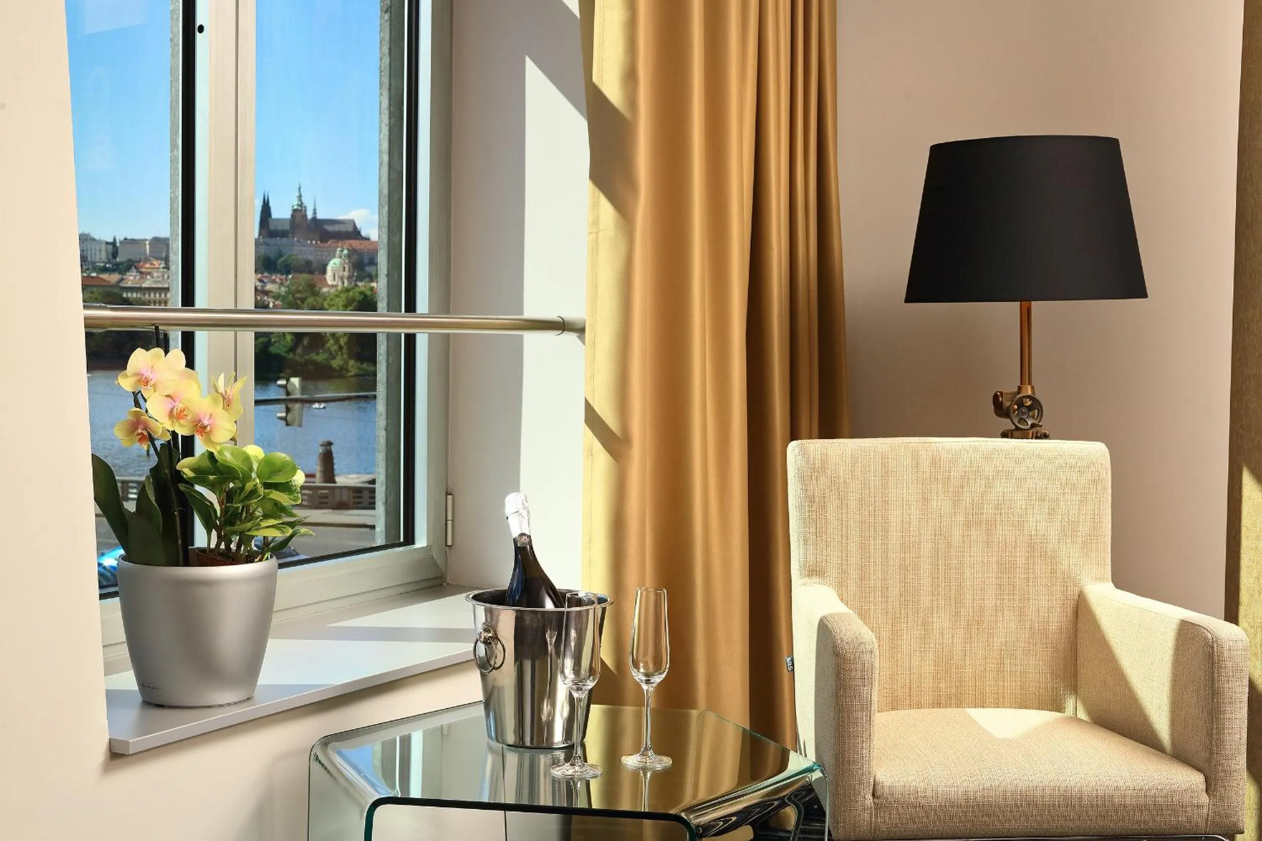 Decorative detail in Dancing House - Tančící dům hotel