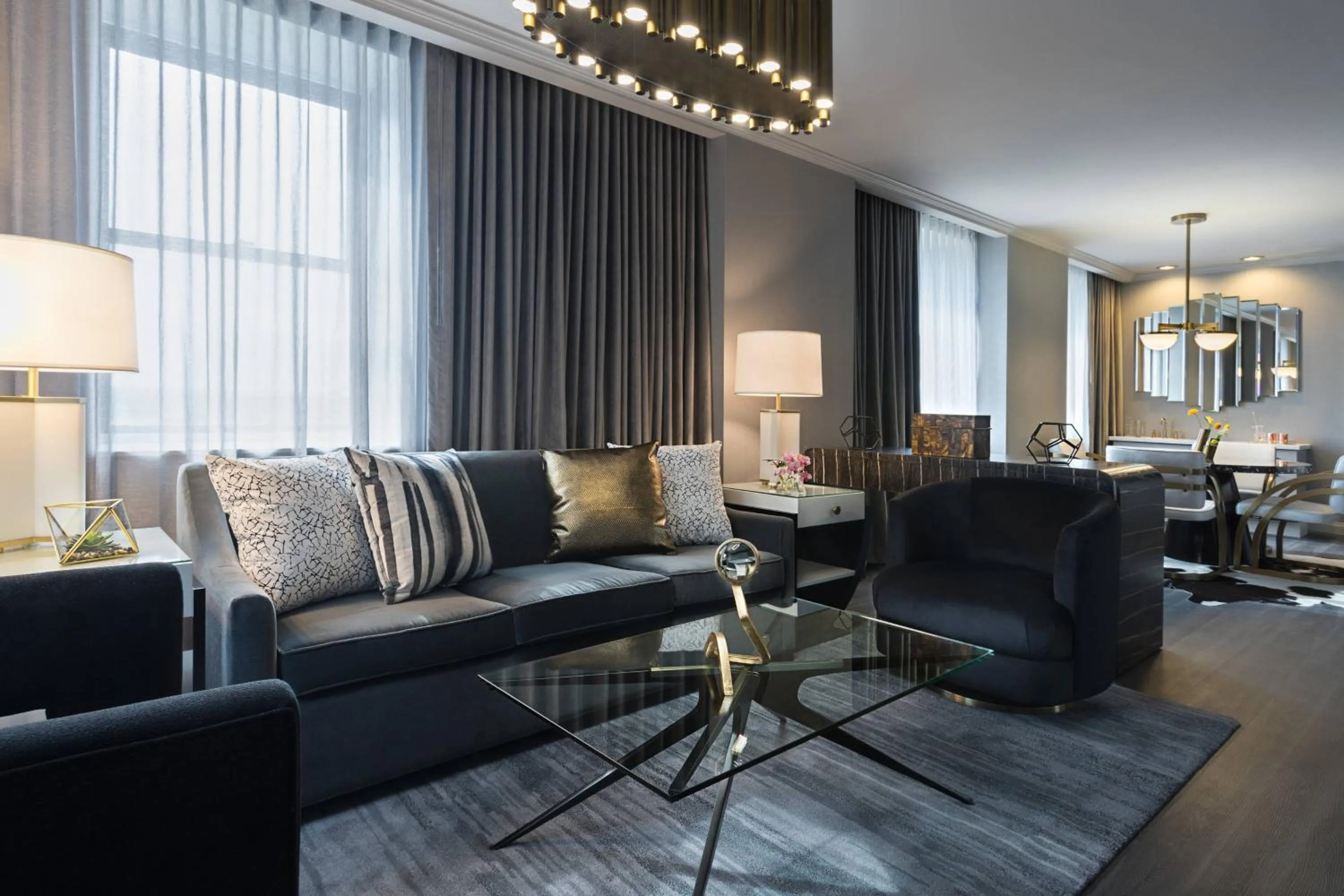 Living room in Hotel LeVeque, Autograph Collection