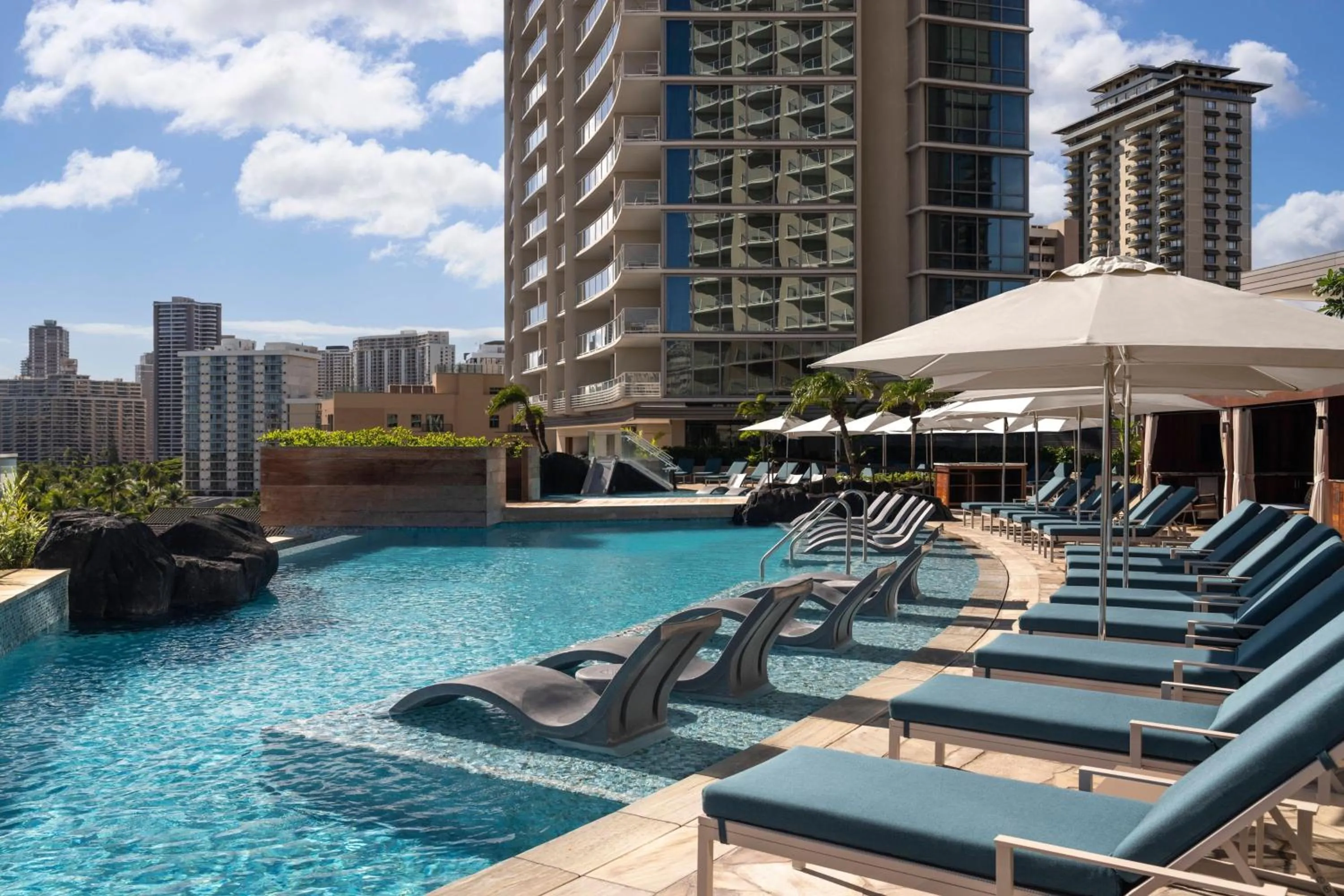 Swimming pool in The Ritz-Carlton Residences, Waikiki Beach Hotel