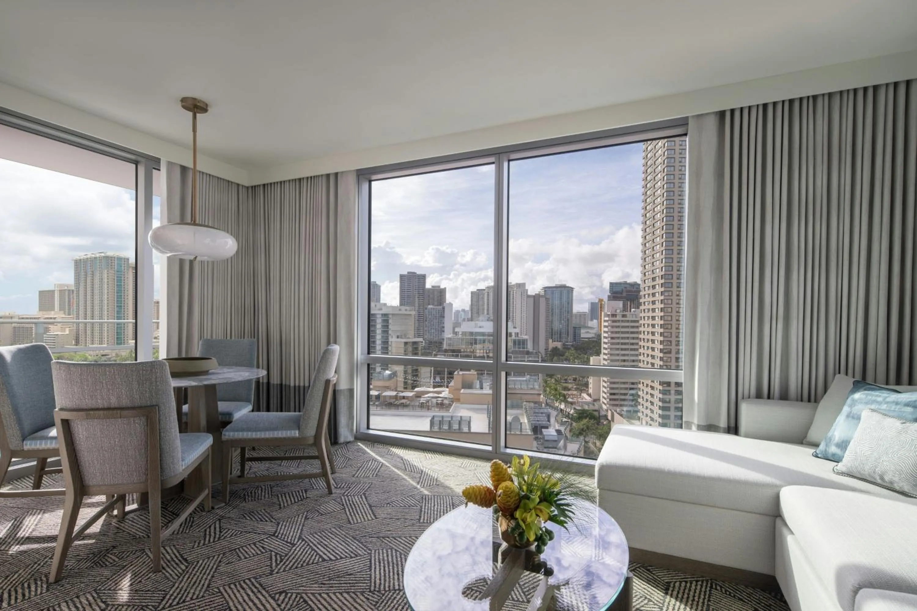 Living room in The Ritz-Carlton Residences, Waikiki Beach Hotel