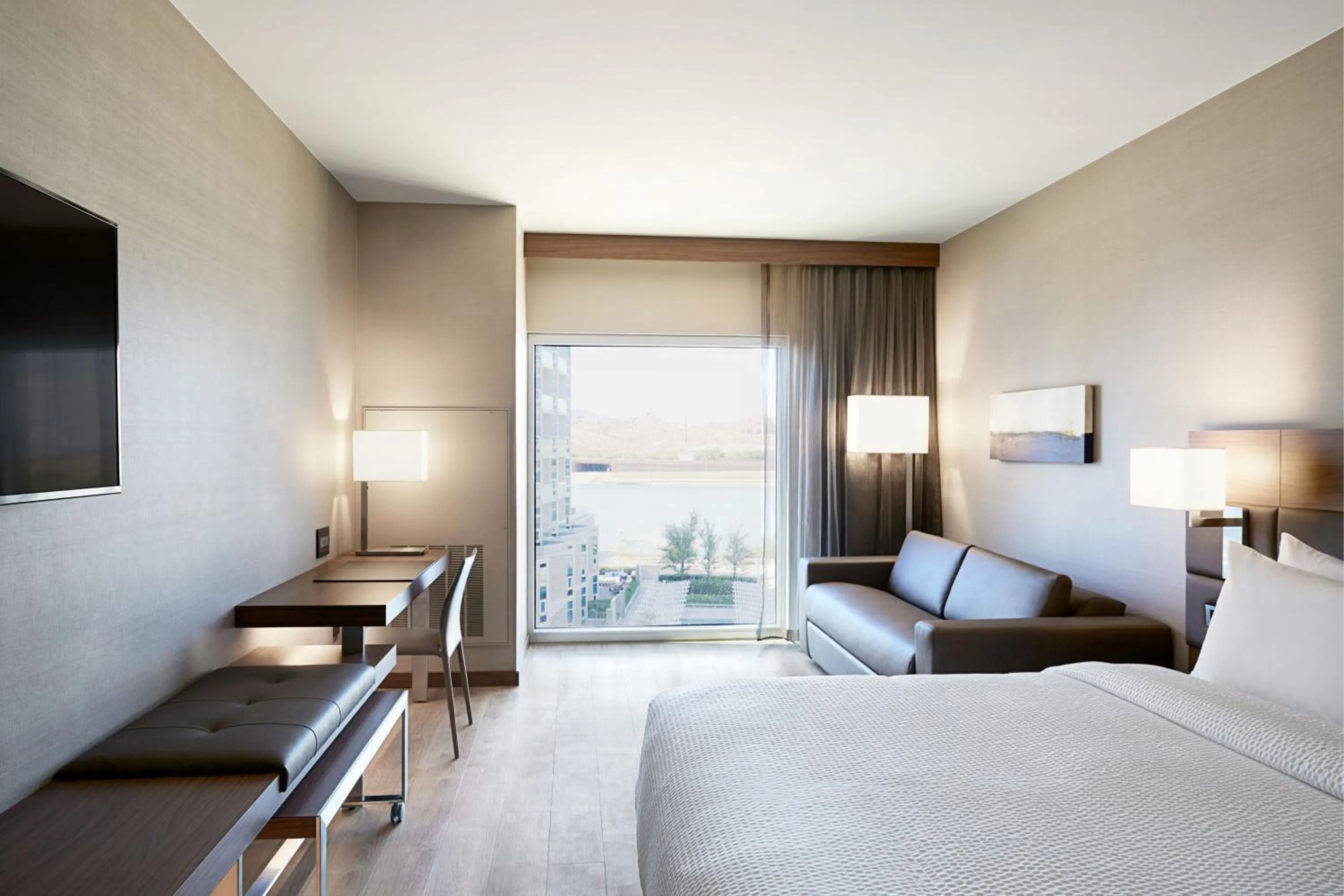 Photo of the whole room, Bed in AC Hotel by Marriott Phoenix Tempe/Downtown