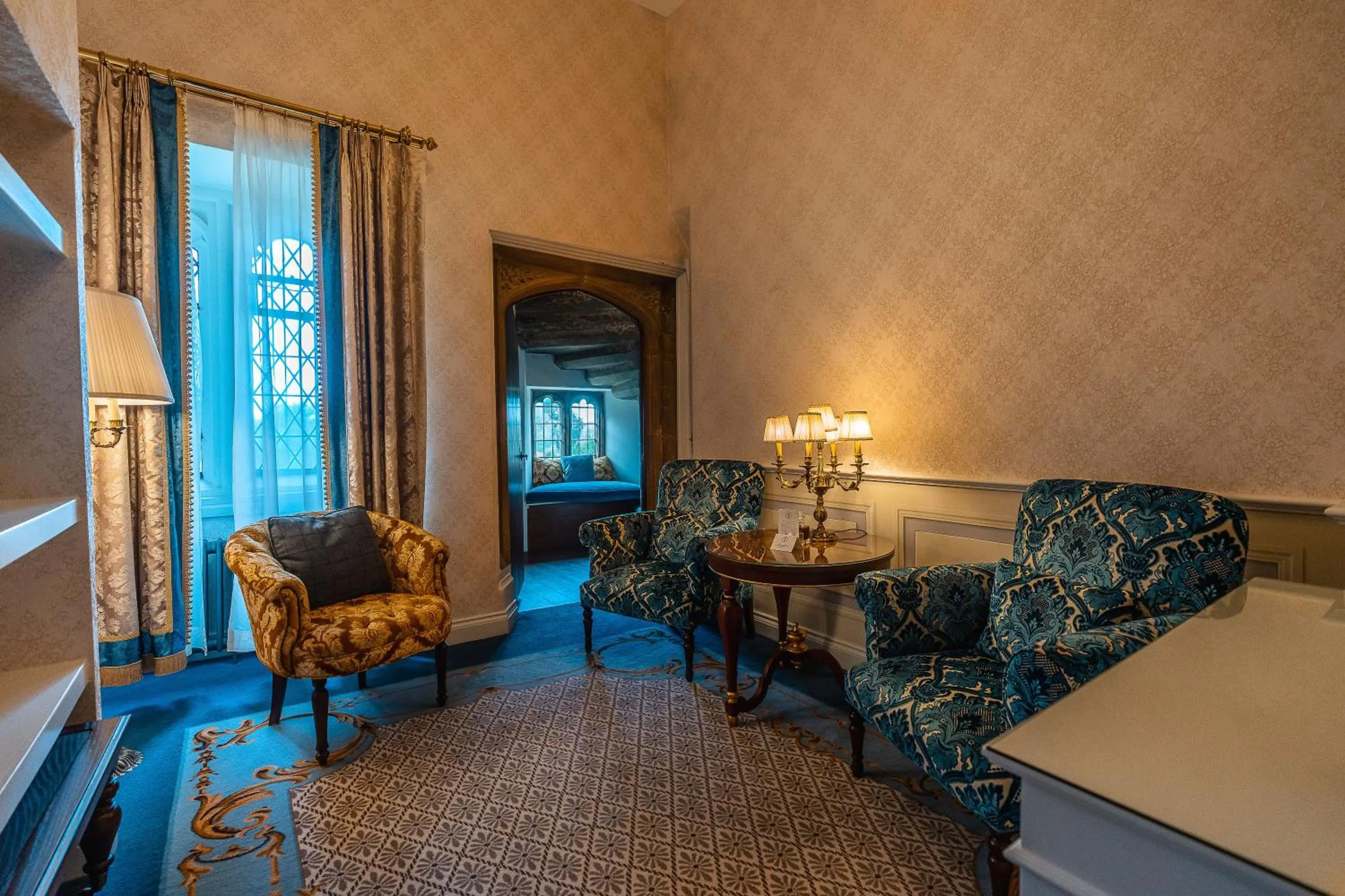 Seating area in Thornbury Castle - A Relais & Chateaux Hotel