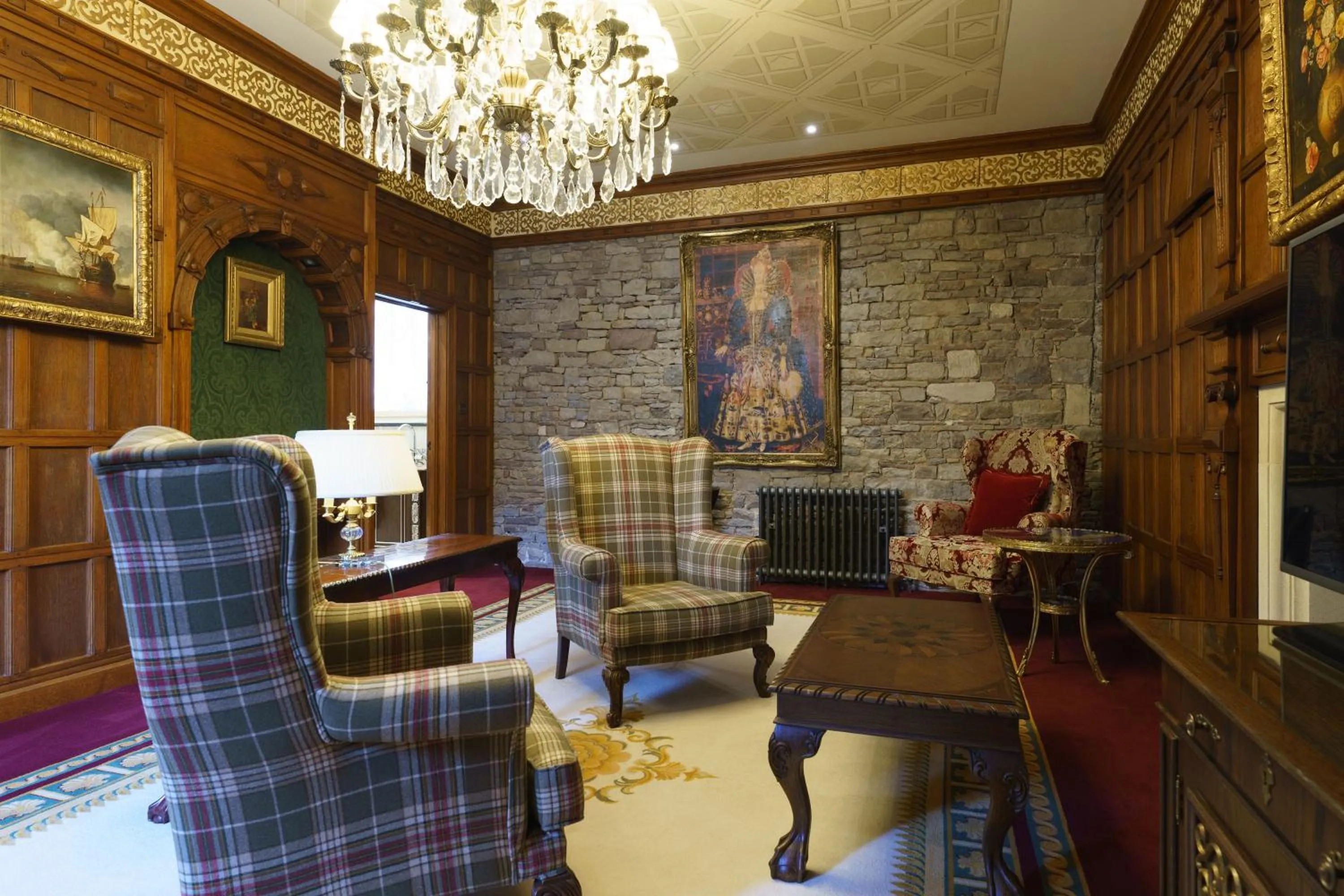 Seating area in Thornbury Castle - A Relais & Chateaux Hotel