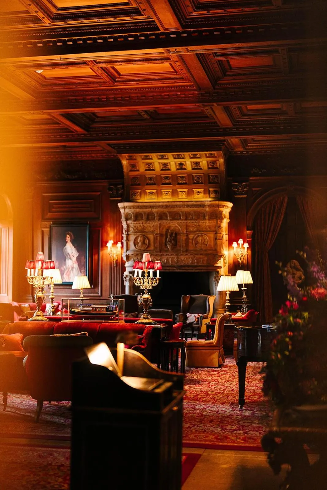 Seating area in Cliveden House - an Iconic Luxury Hotel