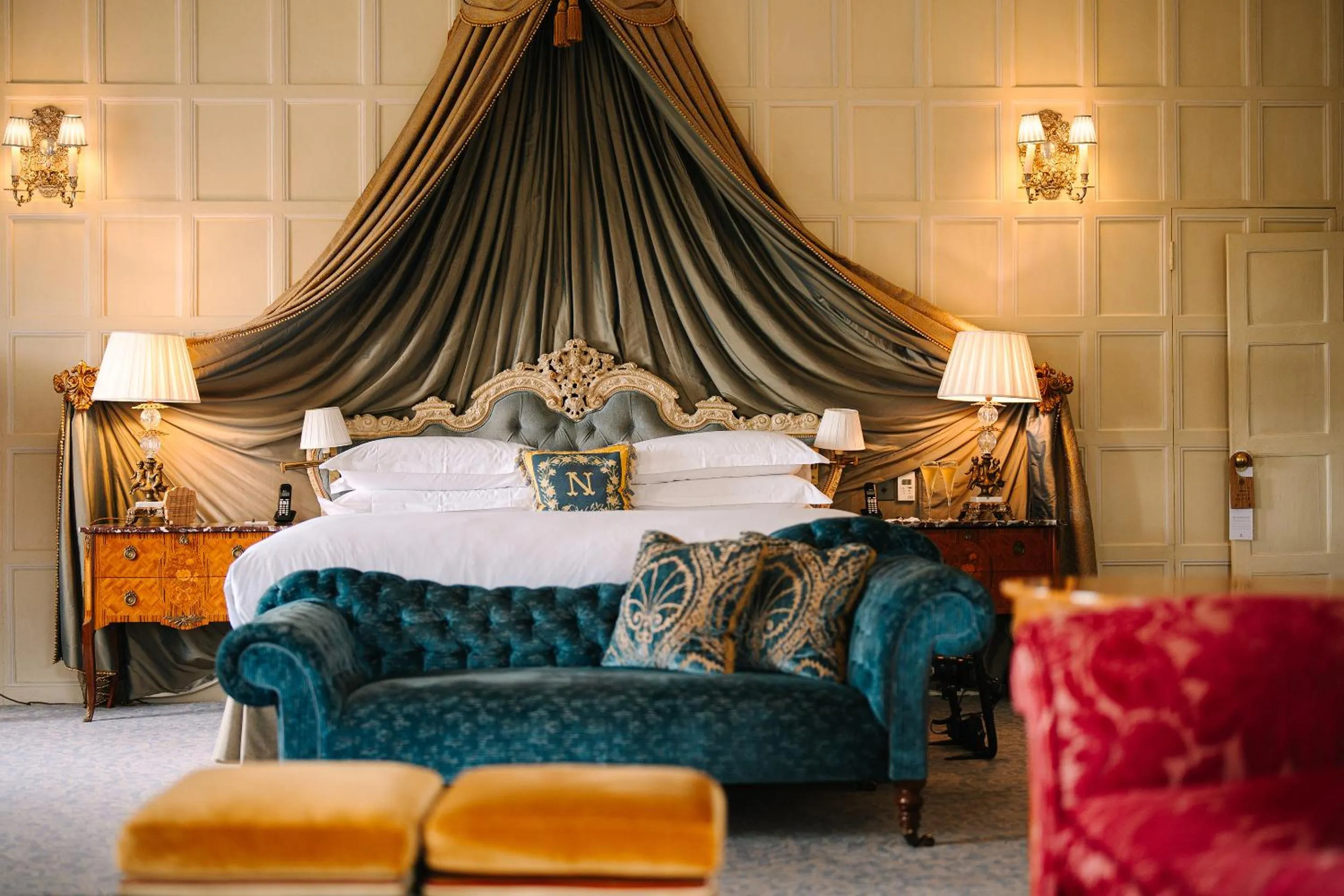 Bedroom, Bed in Cliveden House - an Iconic Luxury Hotel