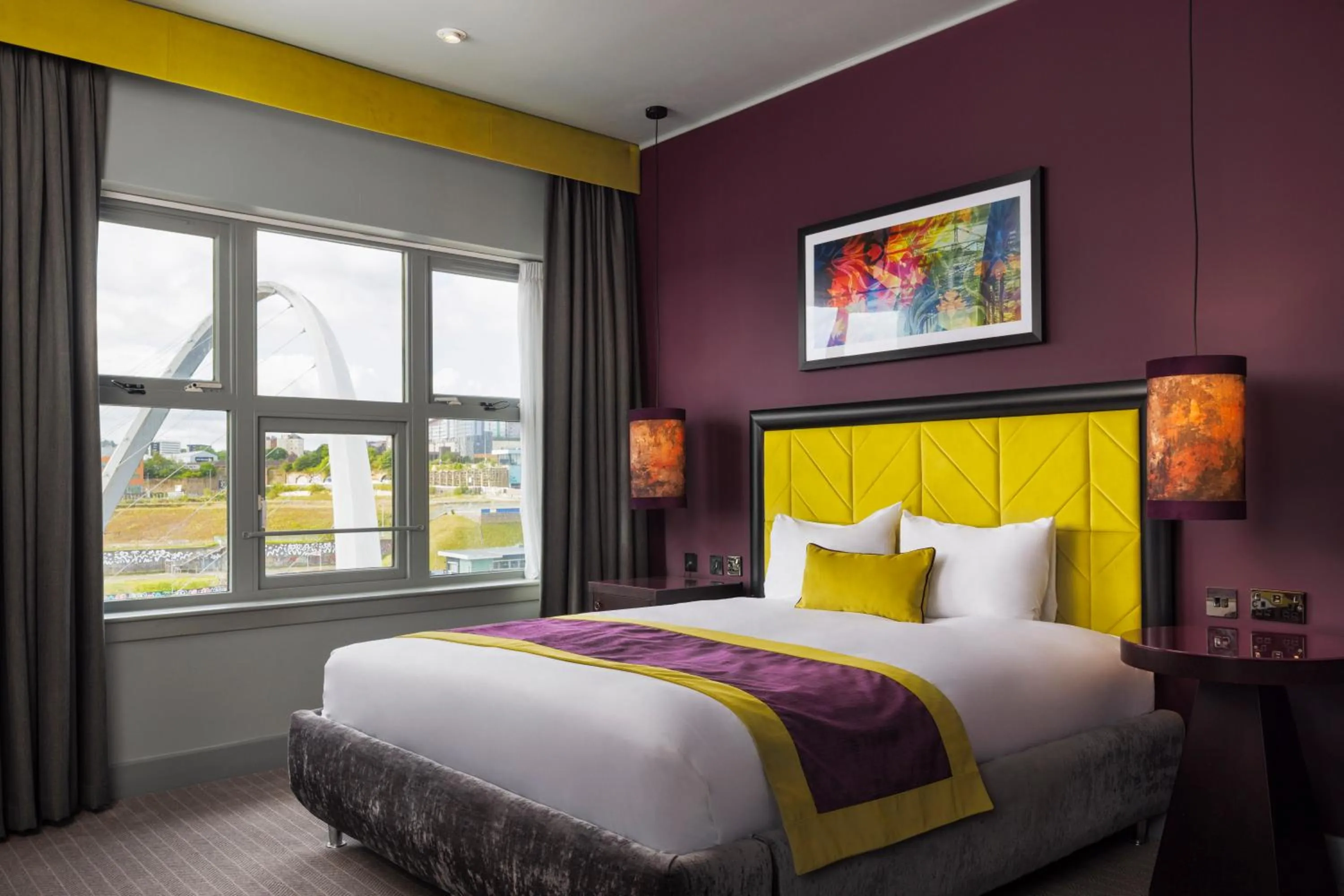 Bedroom, Bed in Malmaison Newcastle