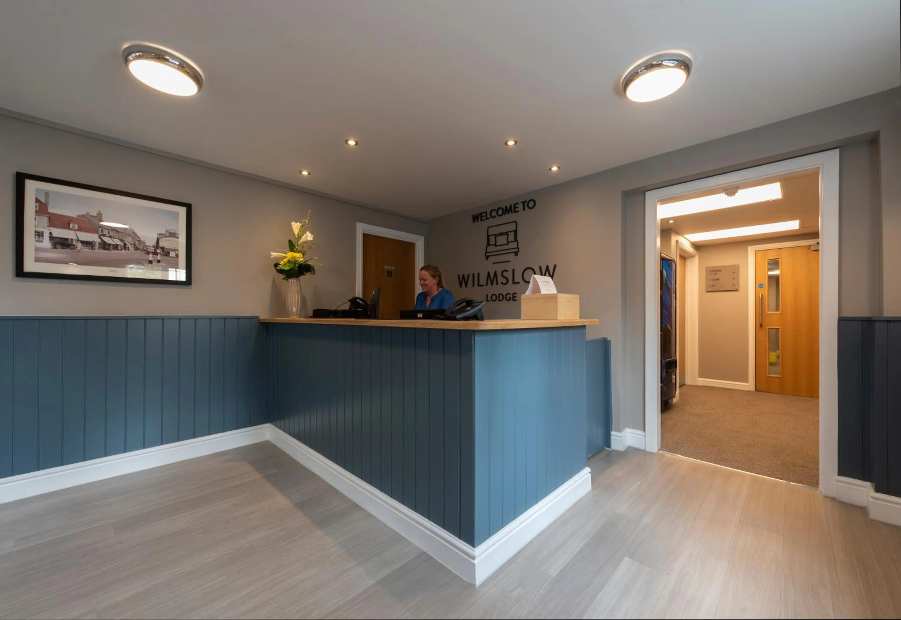 Lobby or reception in Wilmslow Lodge