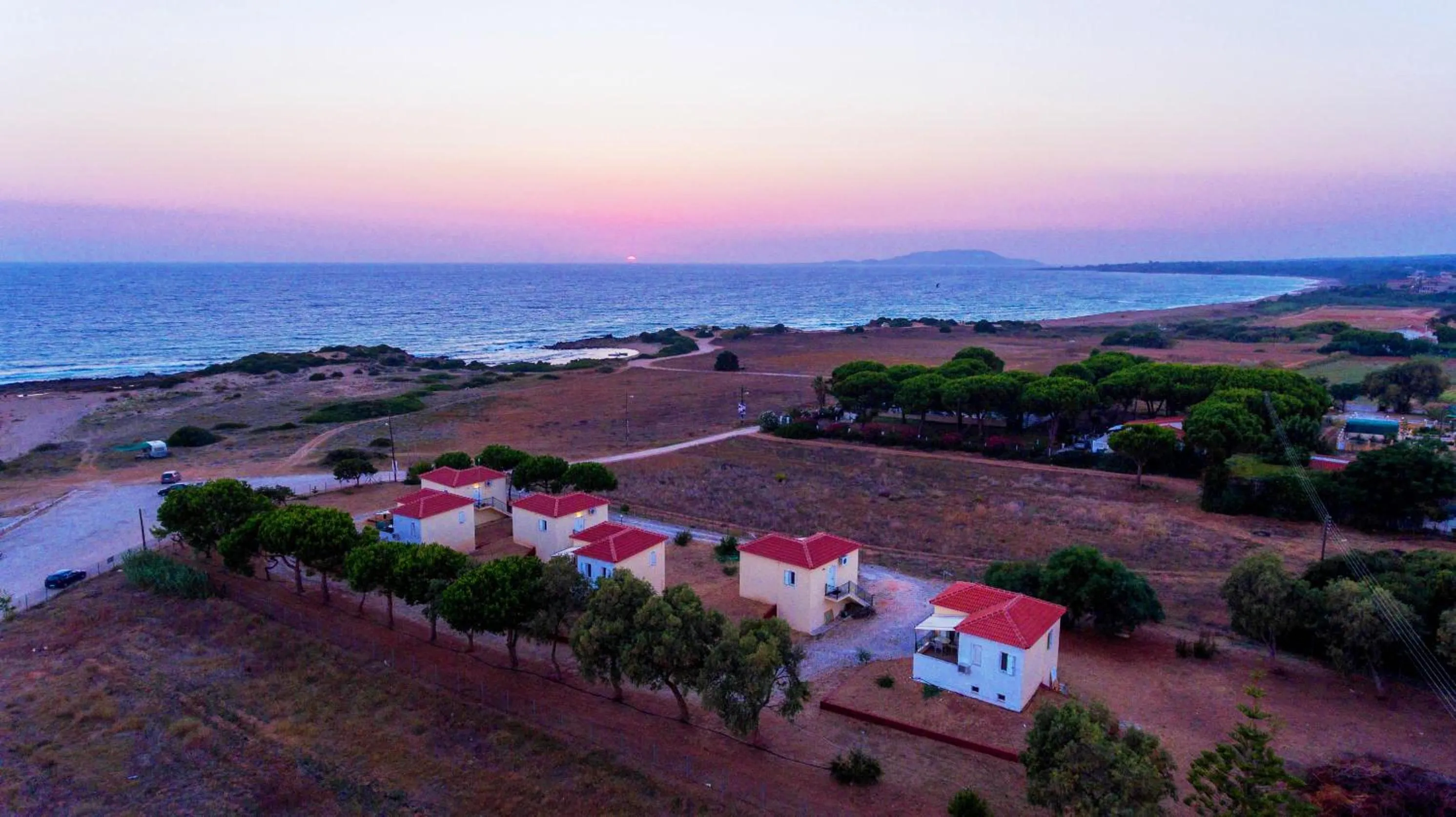 Bird's eye view in Romanos Beach Villas