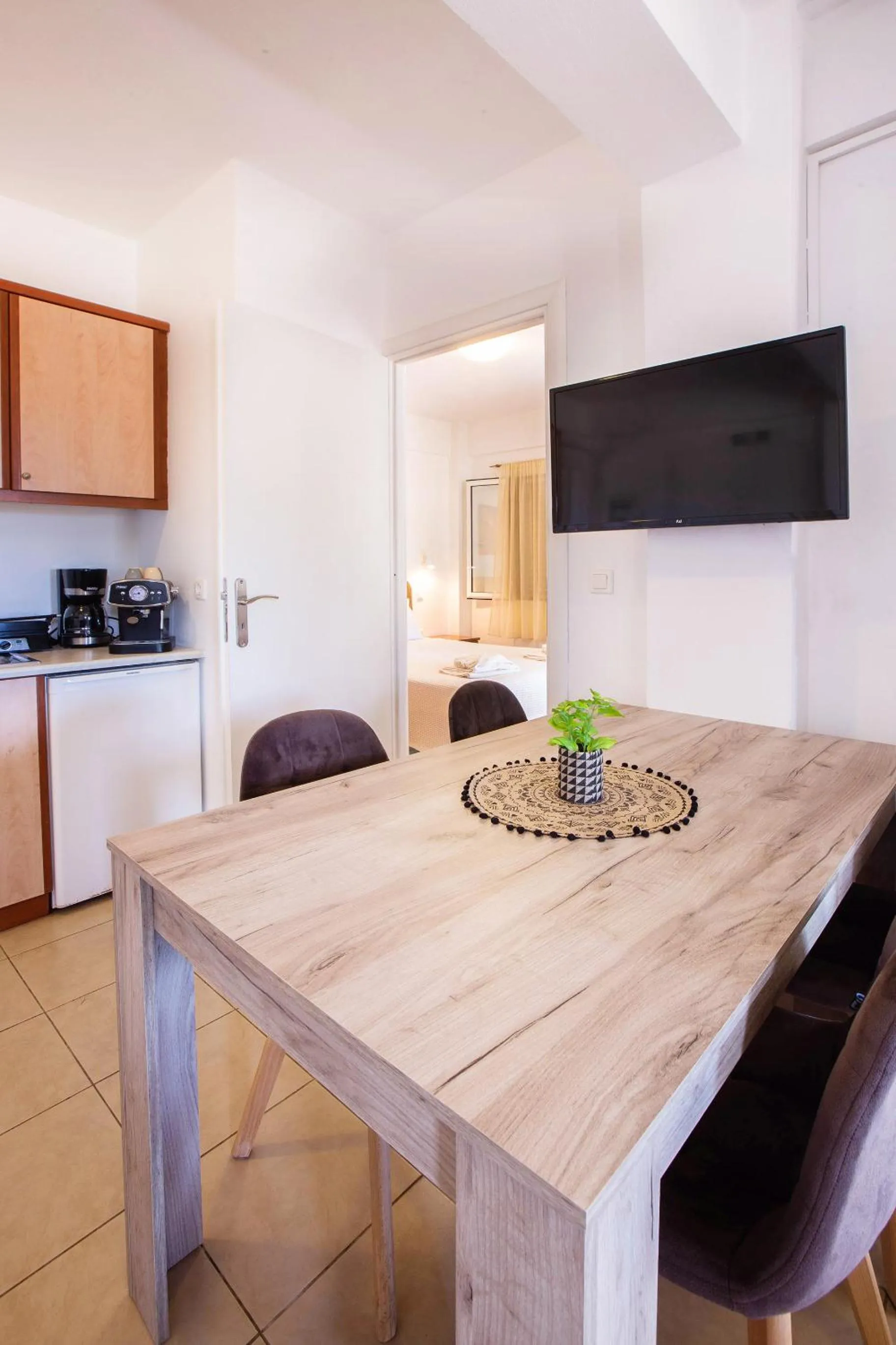 Living room in Romanos Beach Villas