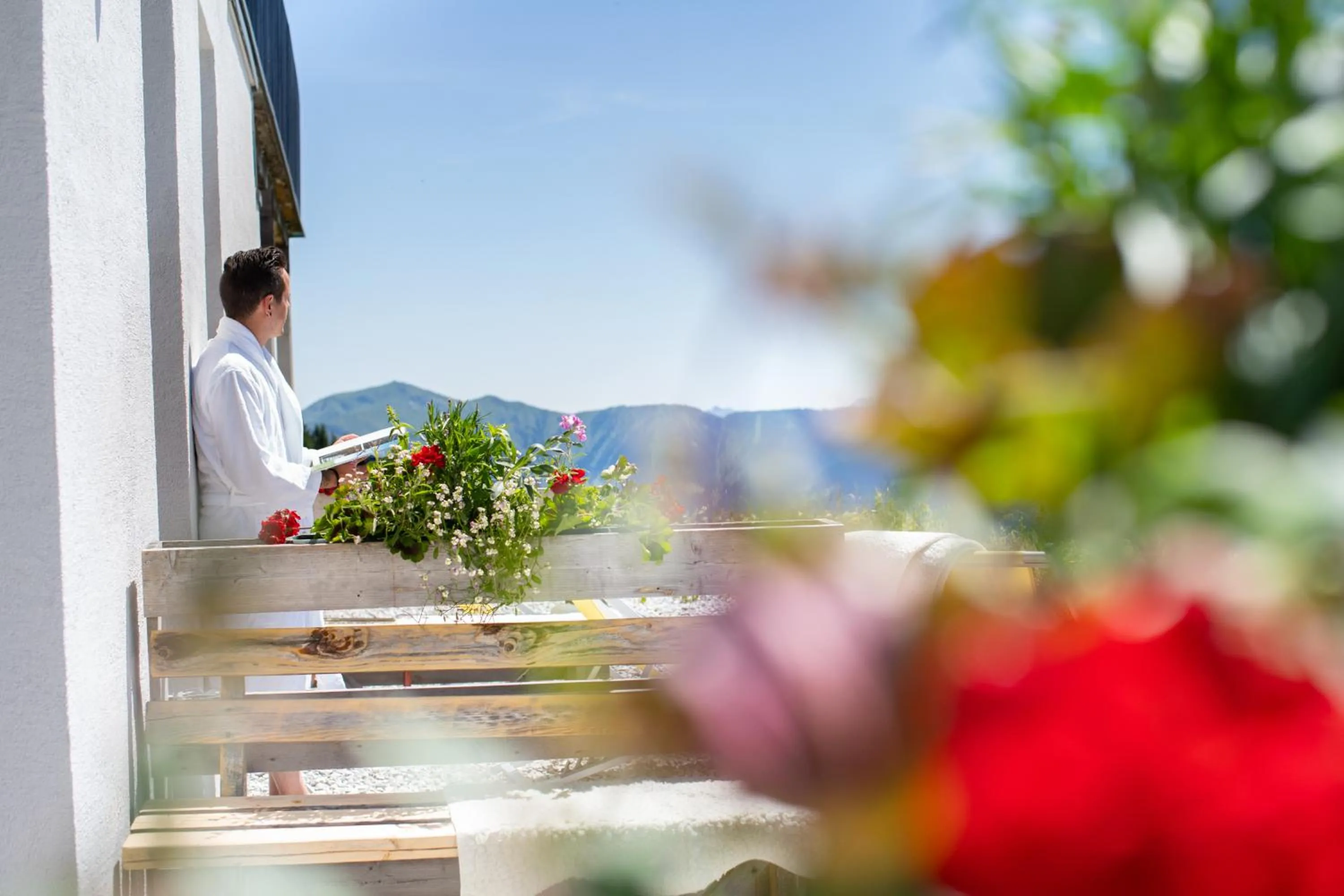 Balcony/Terrace in Schmiedhof Alm