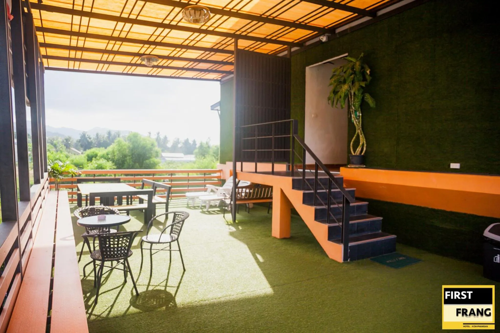 Patio in First and Frang Hotel - Koh Phangan