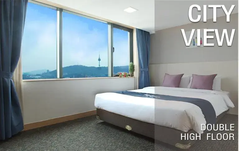 Standard Double Room with High floor assigned (17F~) & City View in Hotel Skypark Kingstown Dongdaemun Standard Double Room with High floor assigned (17F~) & City View in Hotel Skypark Kingstown Dongdaemun