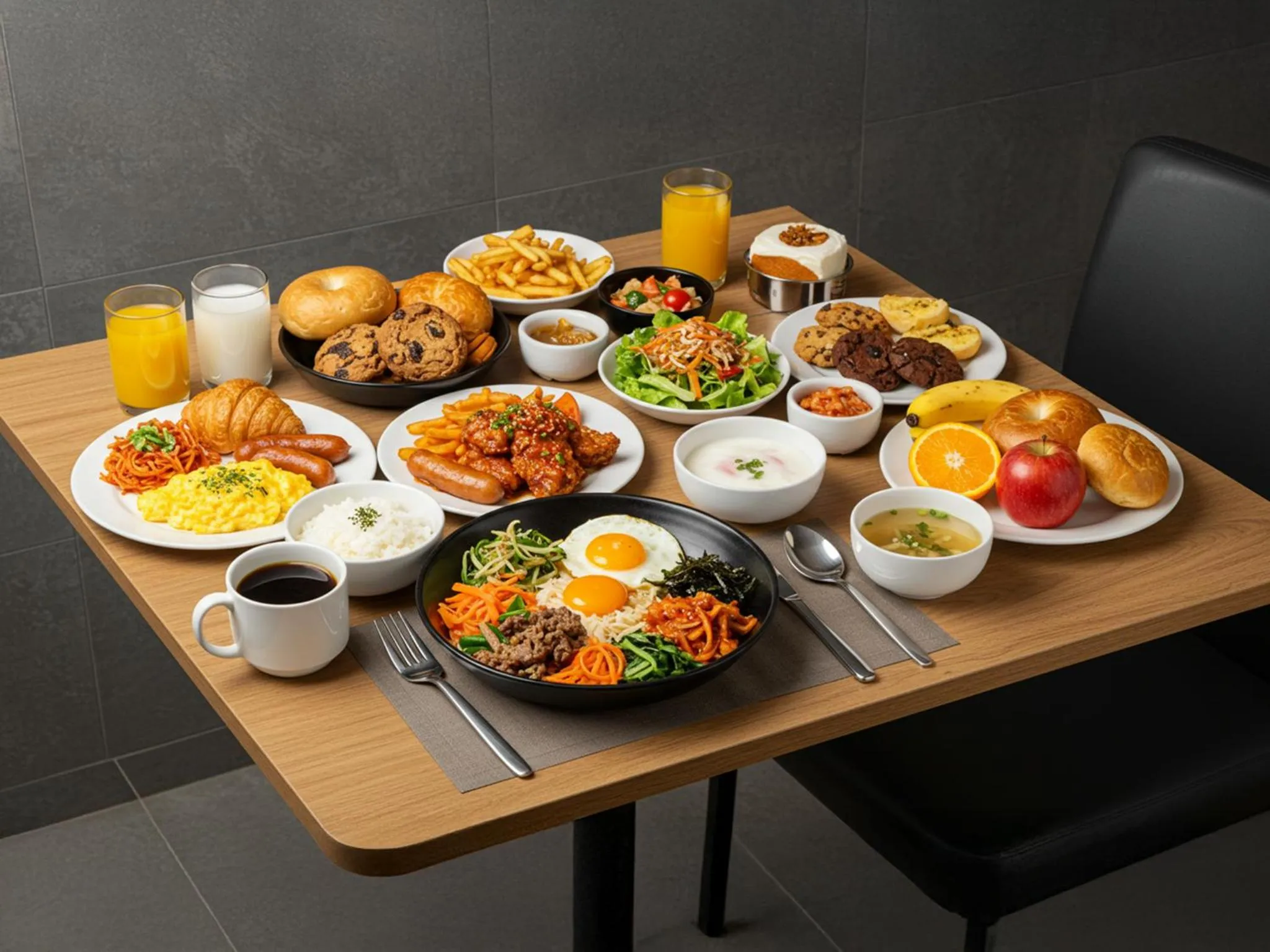 Buffet breakfast in Hotel Skypark Kingstown Dongdaemun