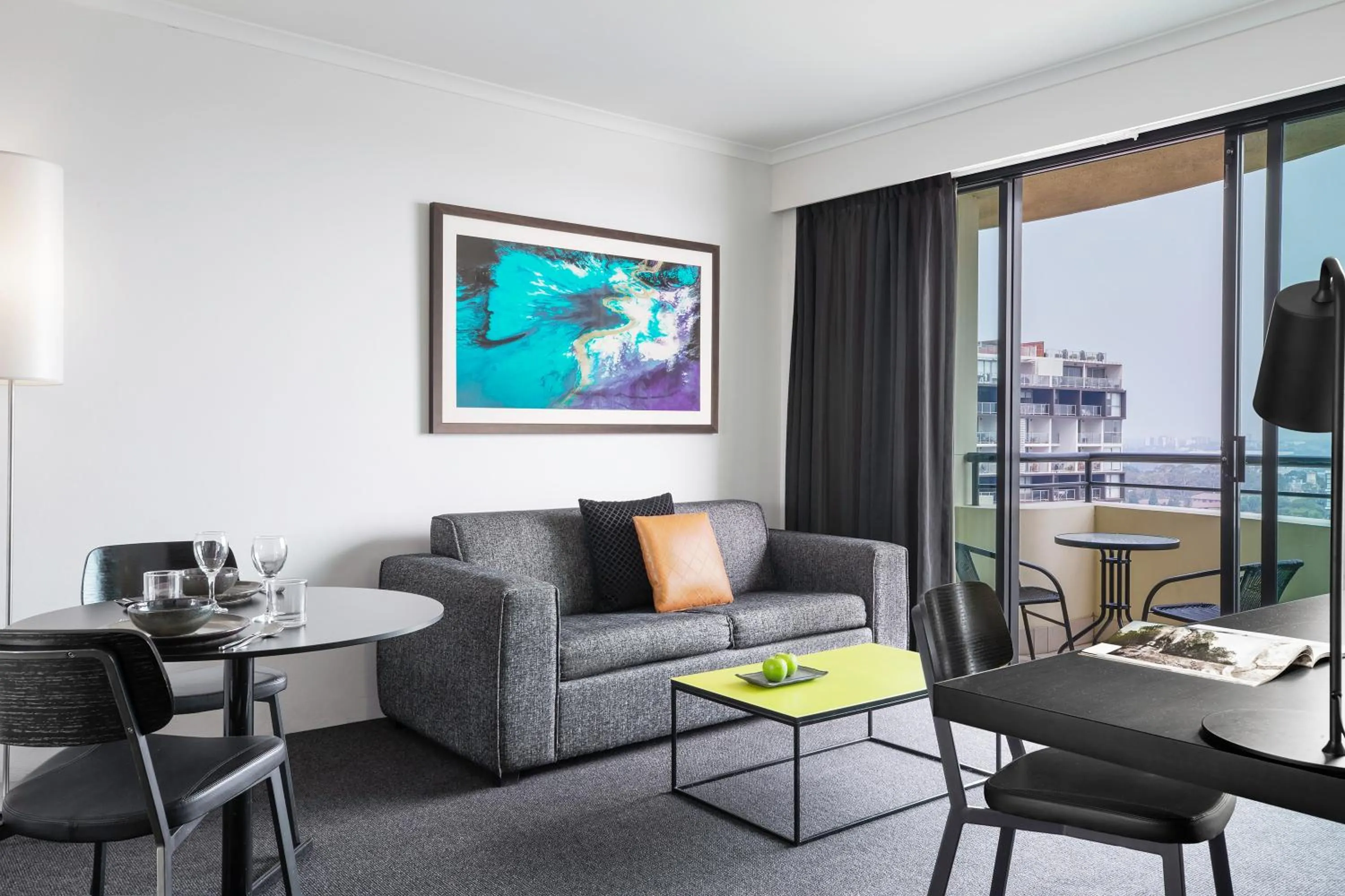 Living room in Mantra Parramatta