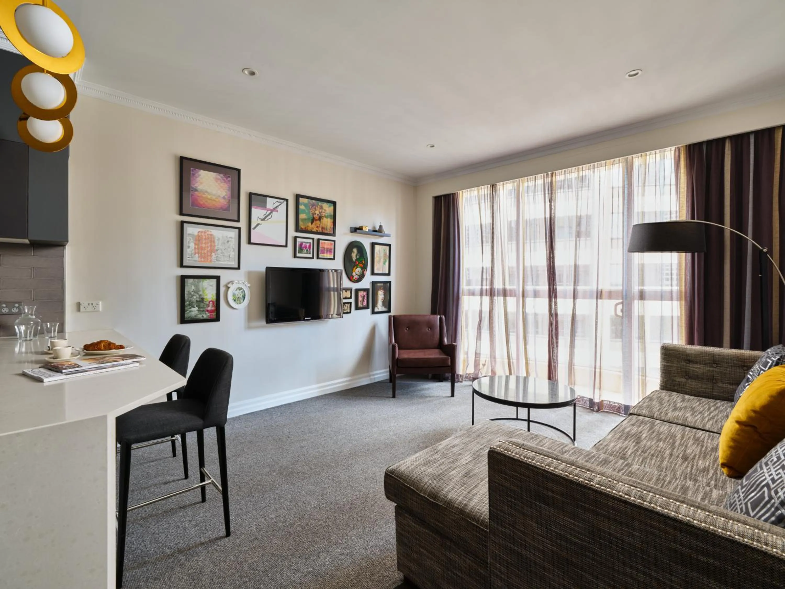 Living room in Mantra 2 Bond Street