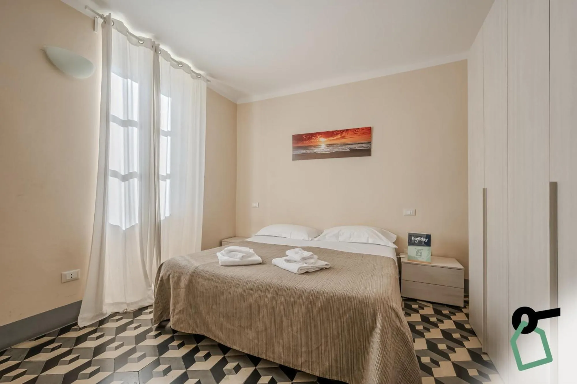 Bedroom, Bed in HOTIDAY Apartment Collection - Lerici Terrediliguria