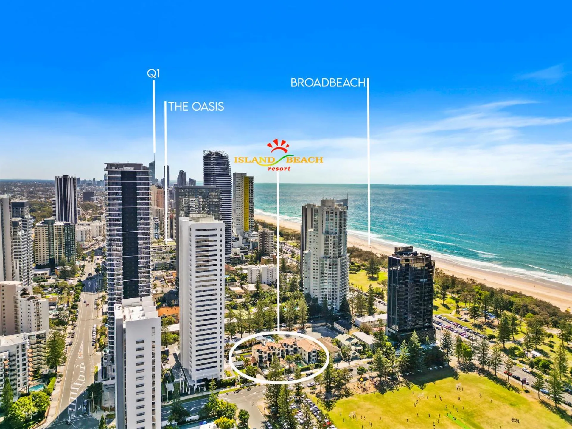 Location in Island Beach Resort