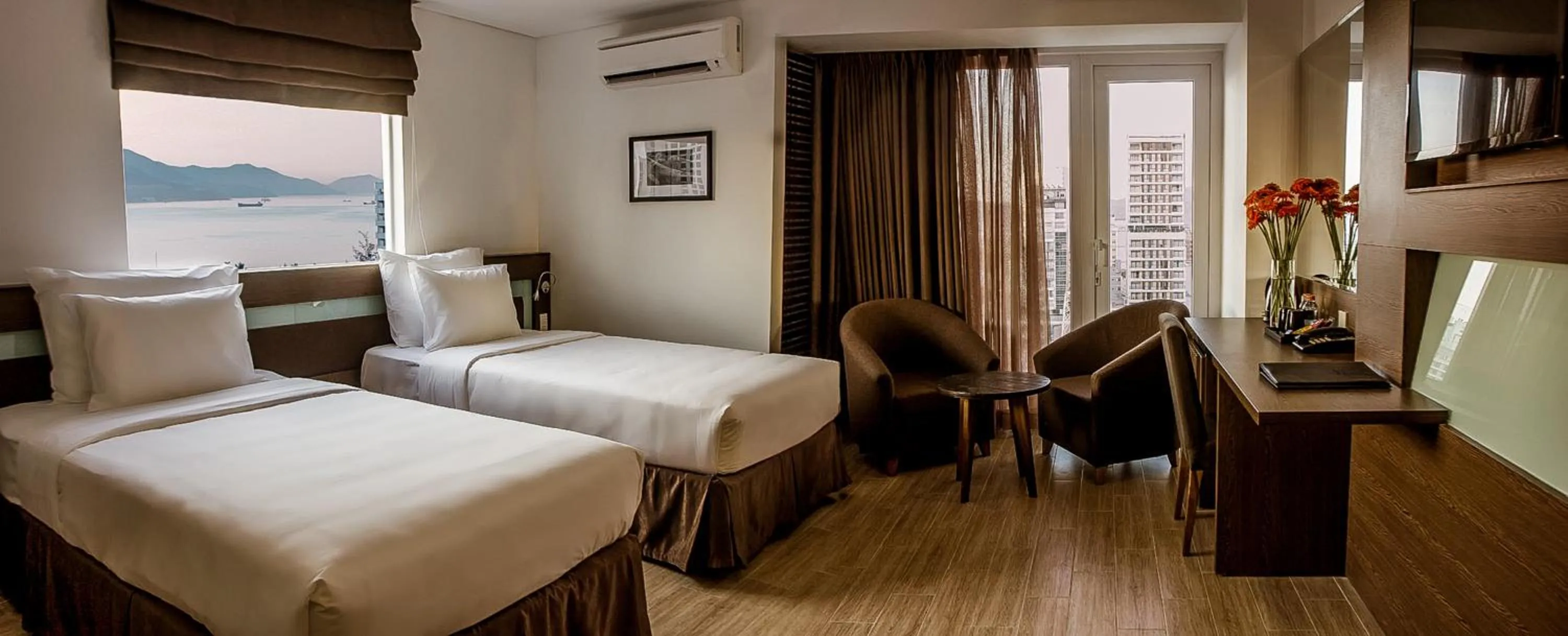 Photo of the whole room, Bed in Aroma Nha Trang Boutique Hotel