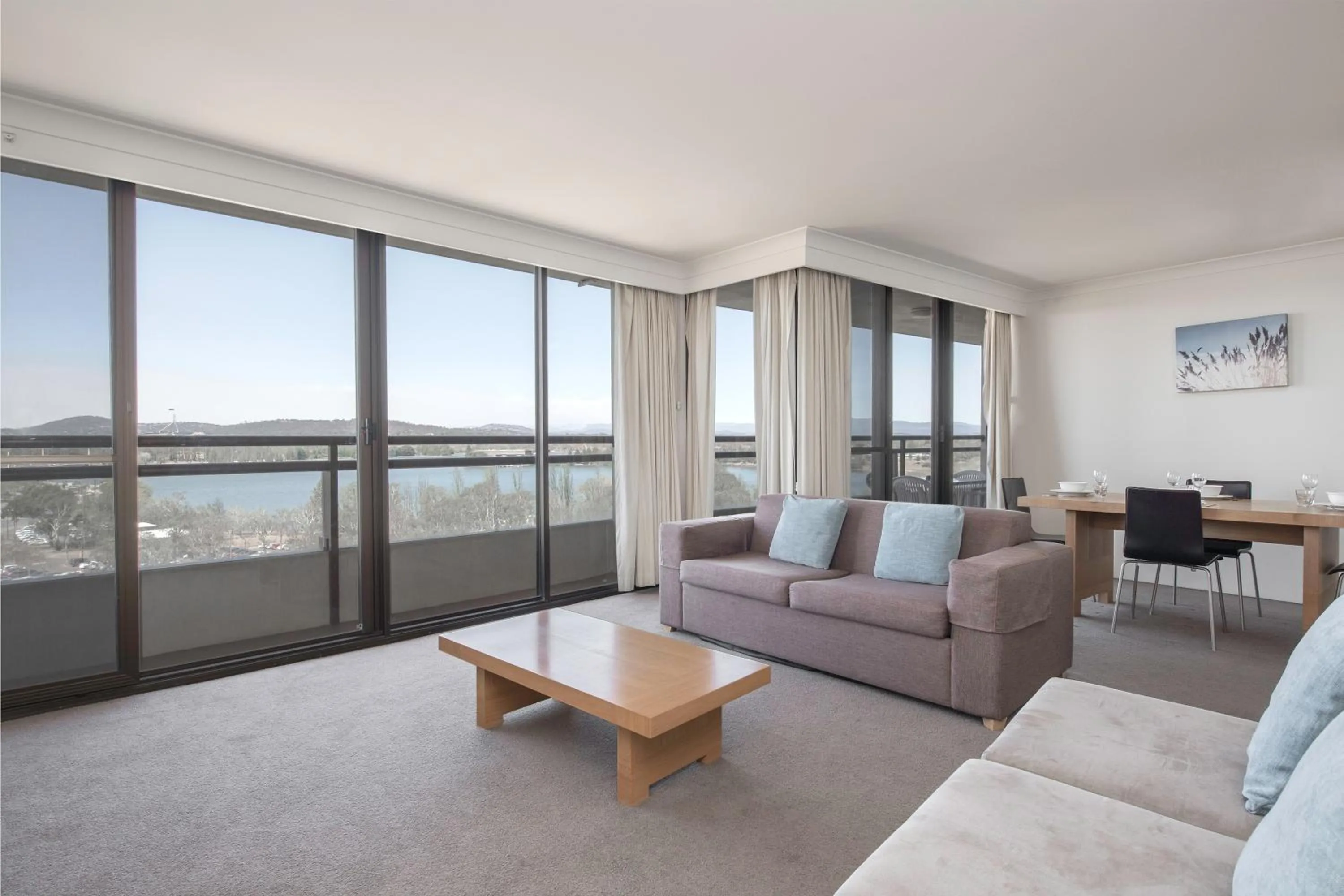 Living room in BreakFree Capital Tower Apartments