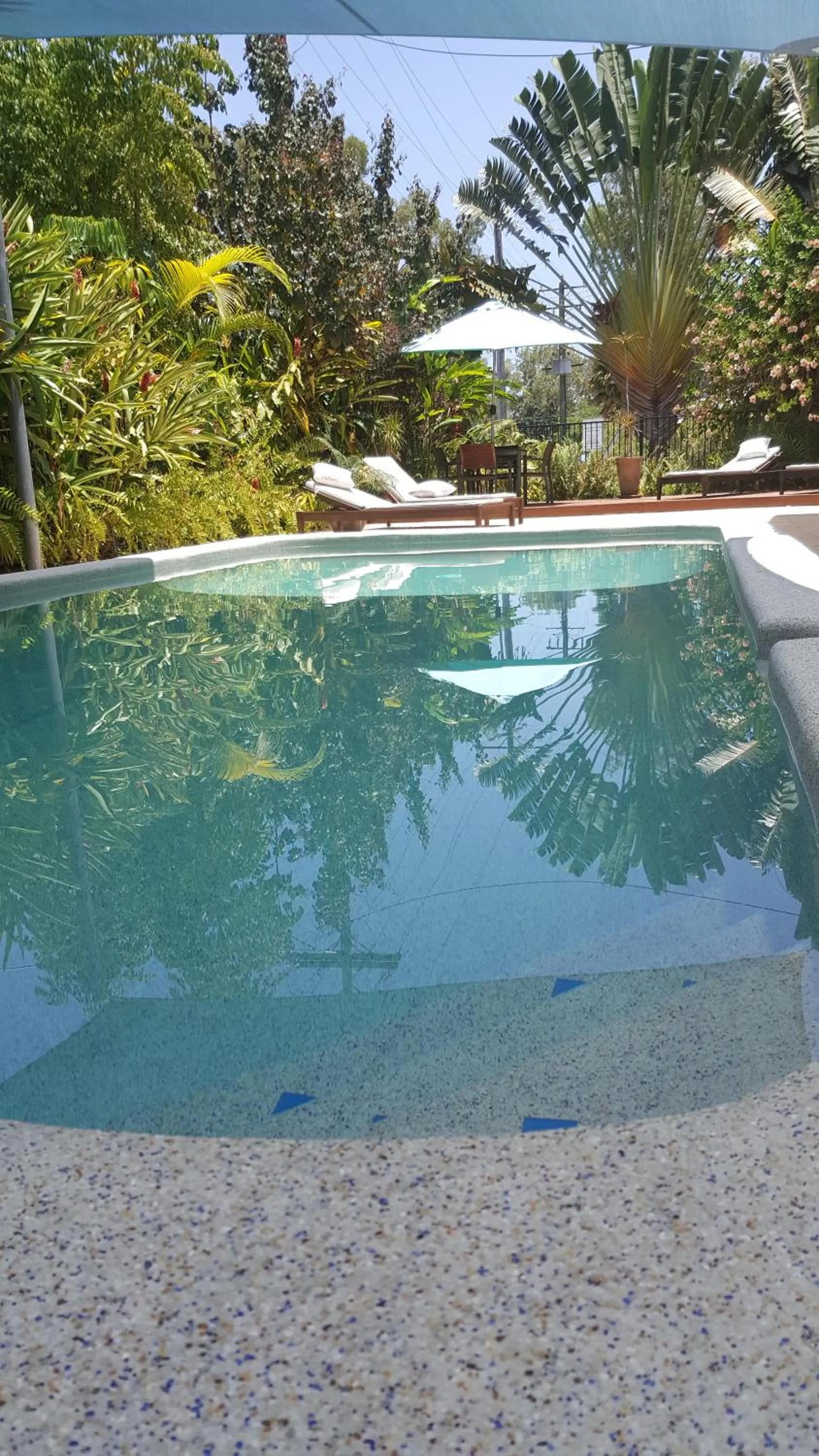 Pool view in Clifton Sands Holiday Units