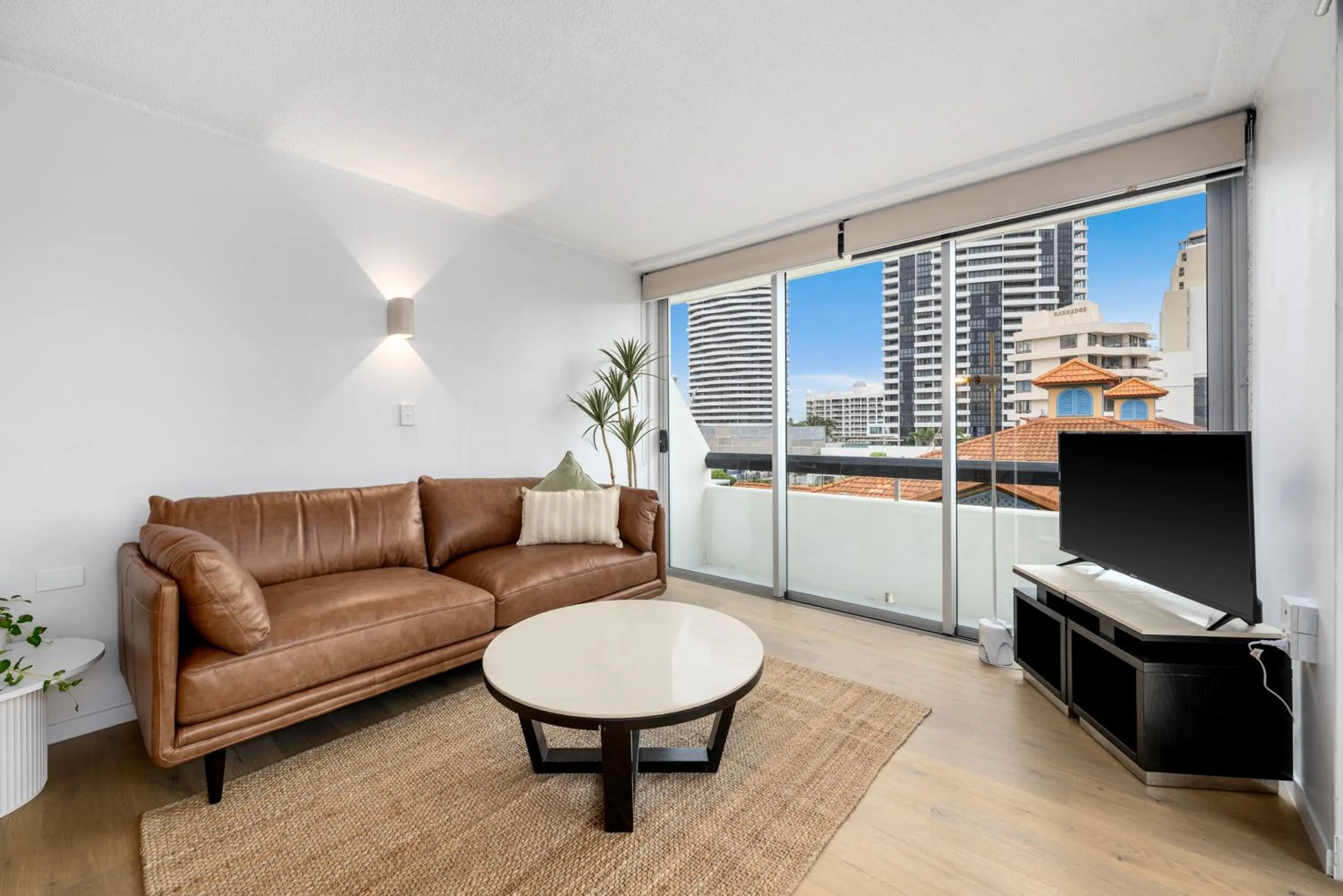 Living room in Hi Ho Beach Apartments on Broadbeach