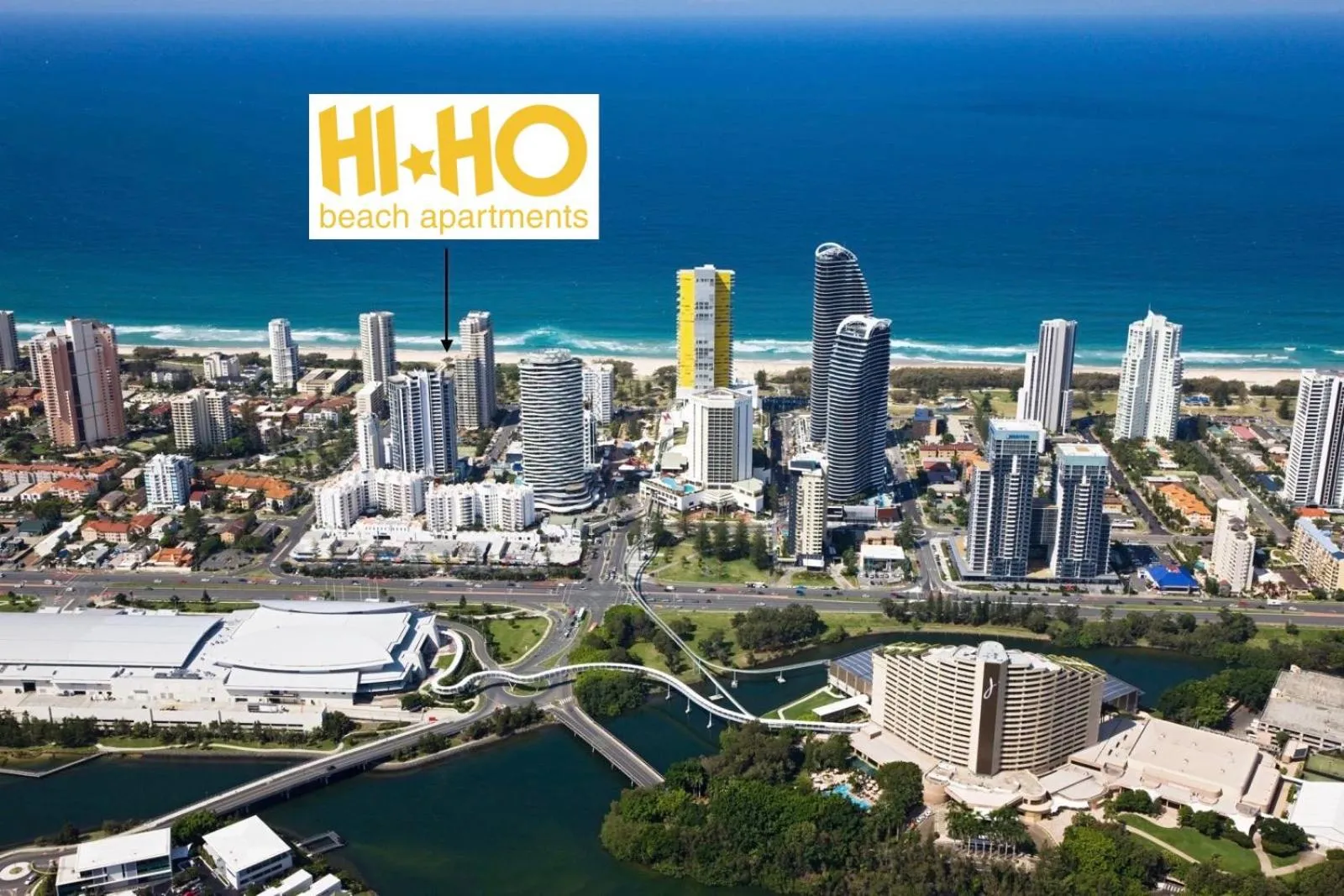 Bird's eye view in Hi Ho Beach Apartments on Broadbeach