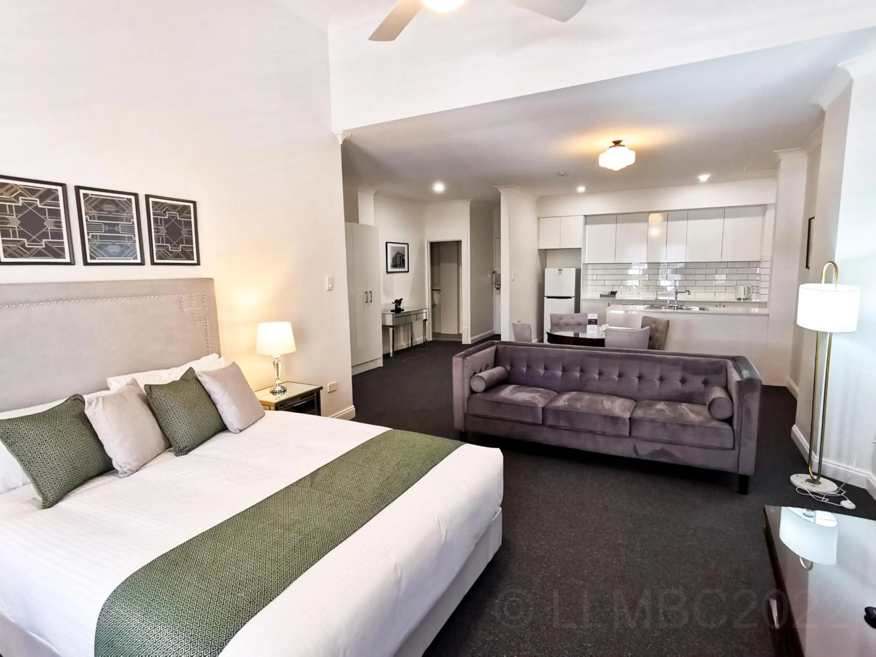 Bed in Adelaide Mansions Apartments