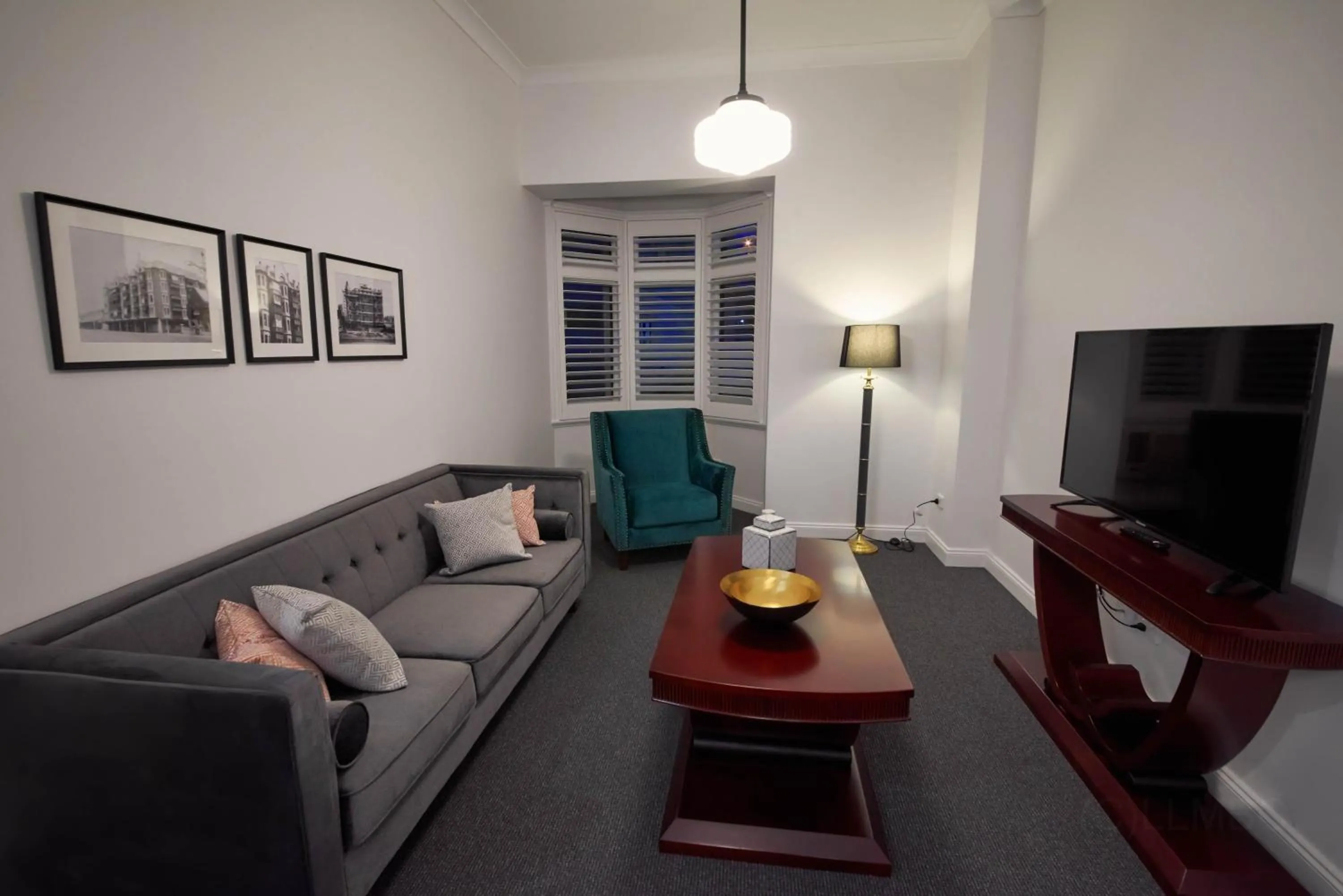 Living room in Adelaide Mansions Apartments