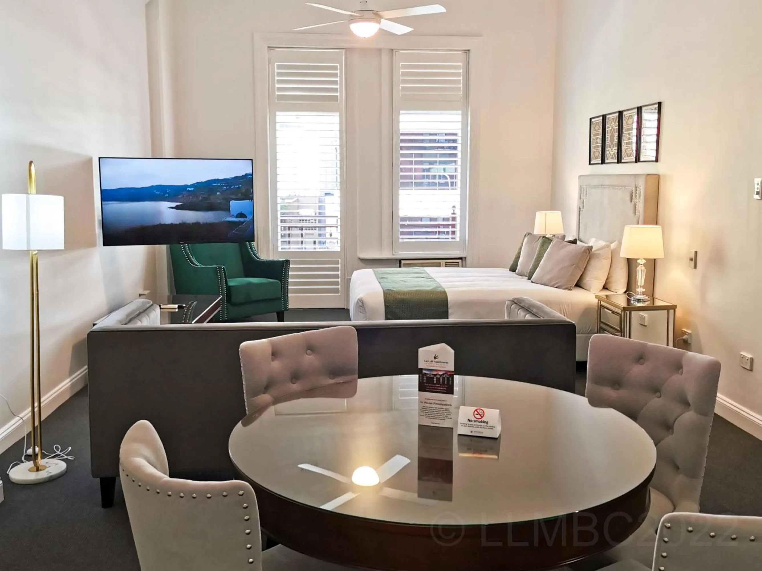 Bed in Adelaide Mansions Apartments