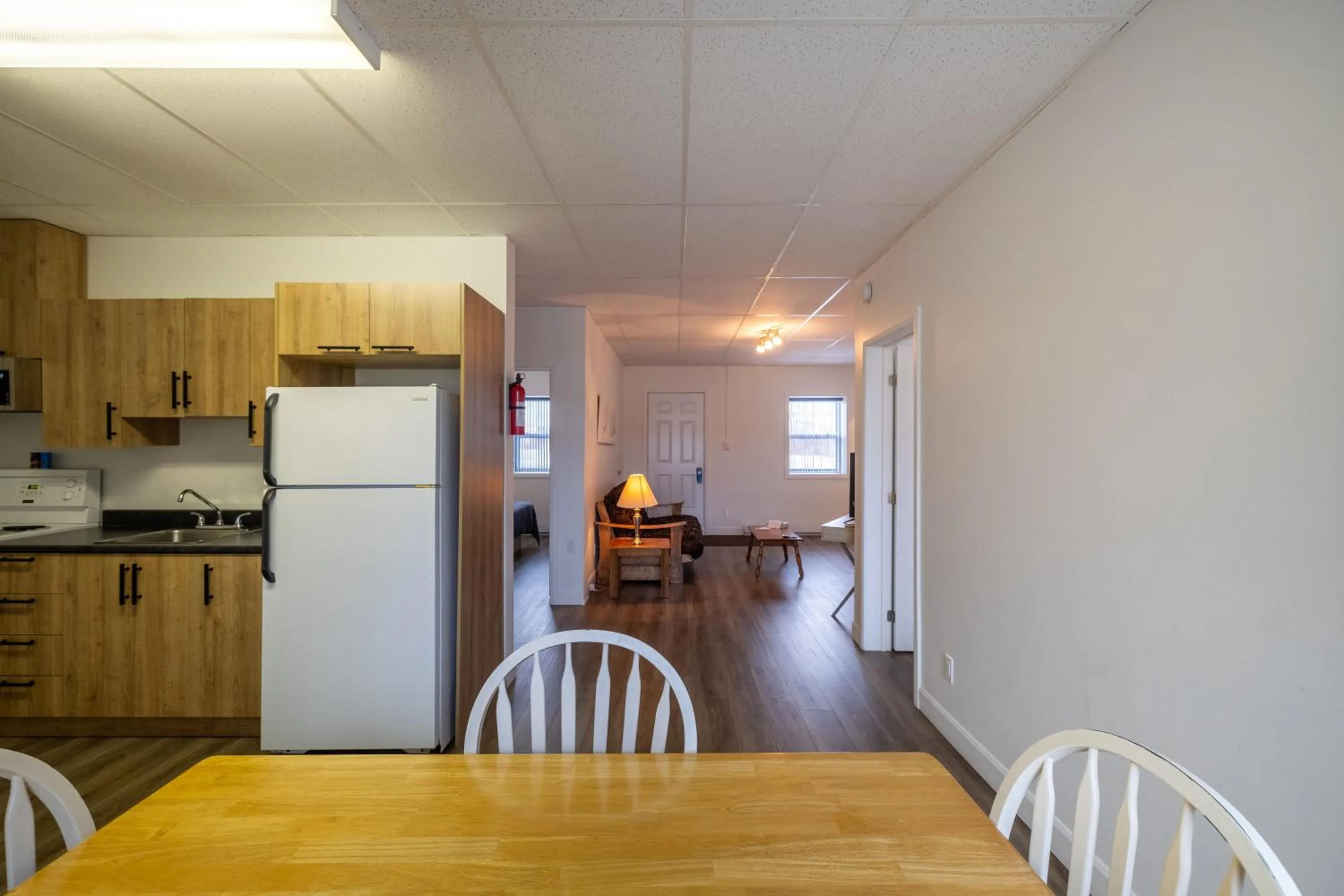 Kitchen or kitchenette in Motel Et Condo Chez Charley