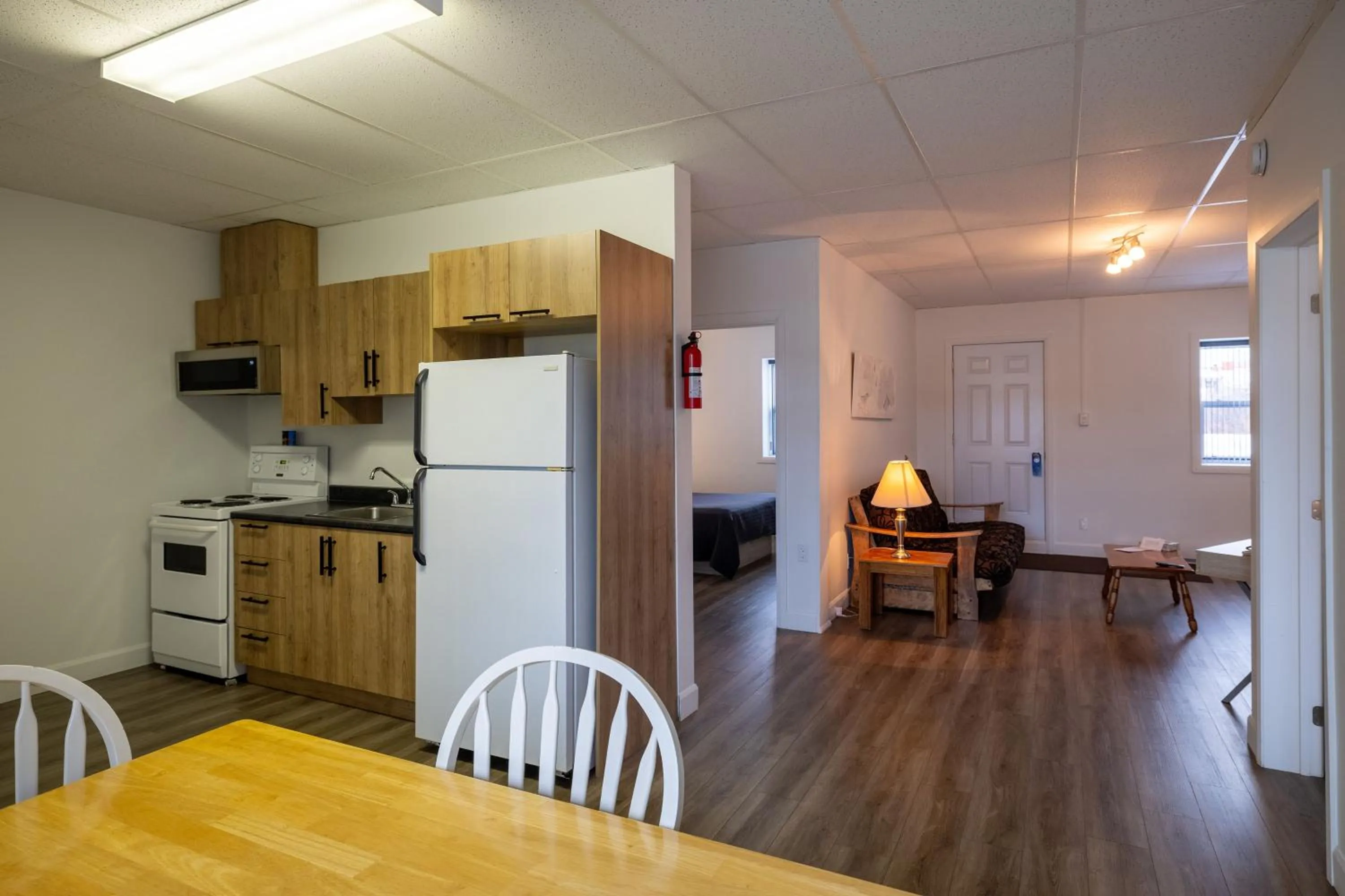 Kitchen or kitchenette in Motel Et Condo Chez Charley