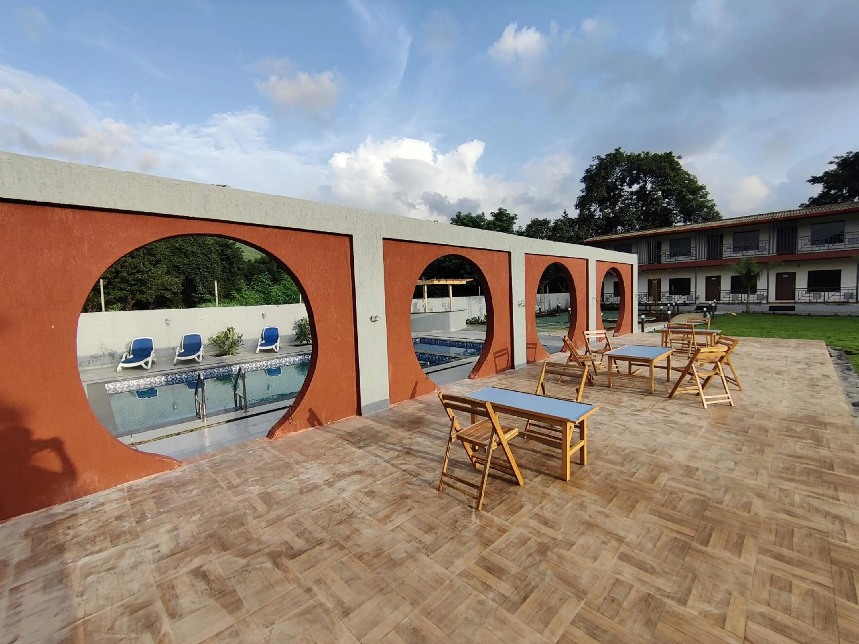 Pool view in Pushp Vatika Resort & Lawns