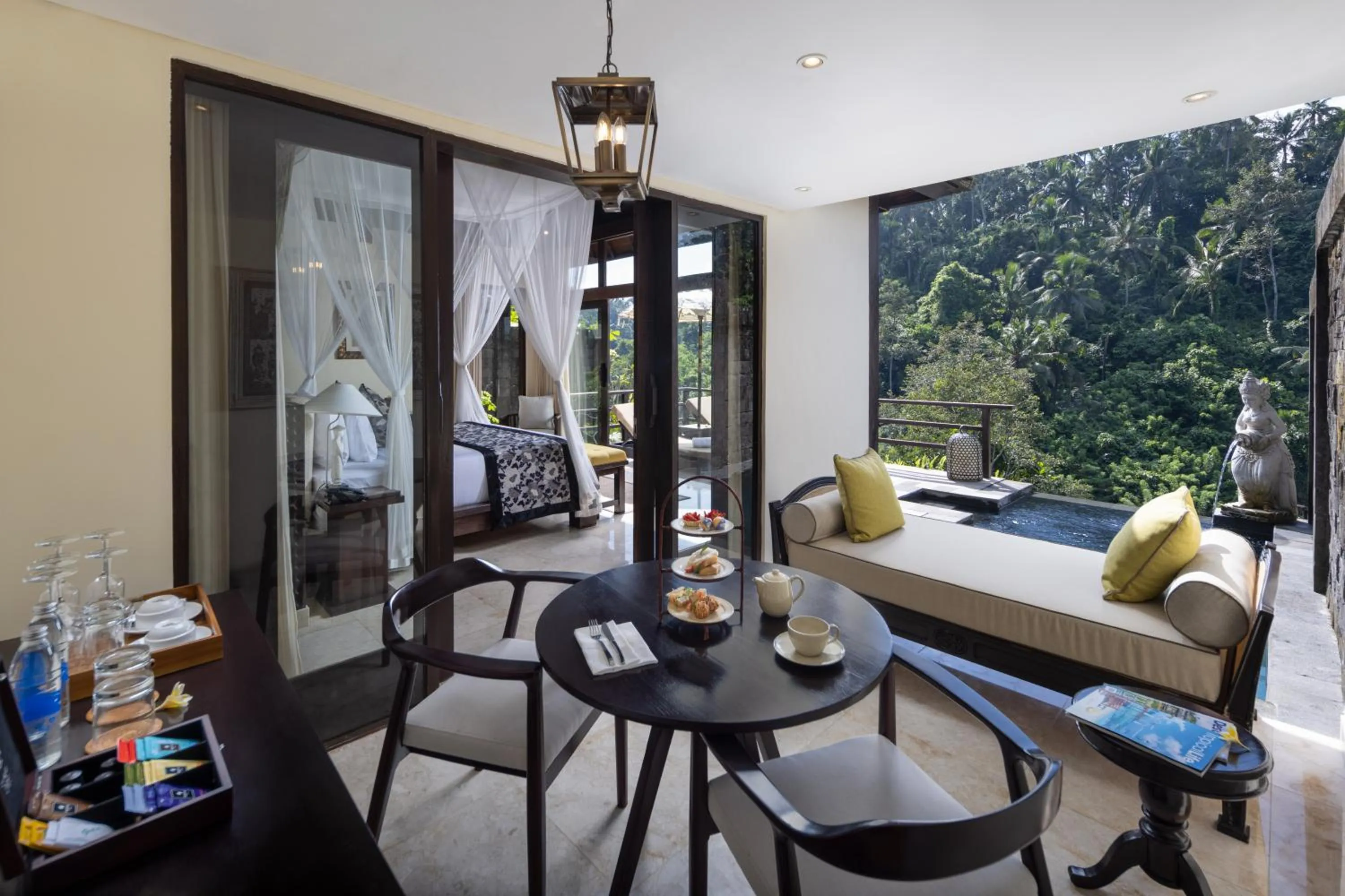 Living room in The Kayon Valley Resort