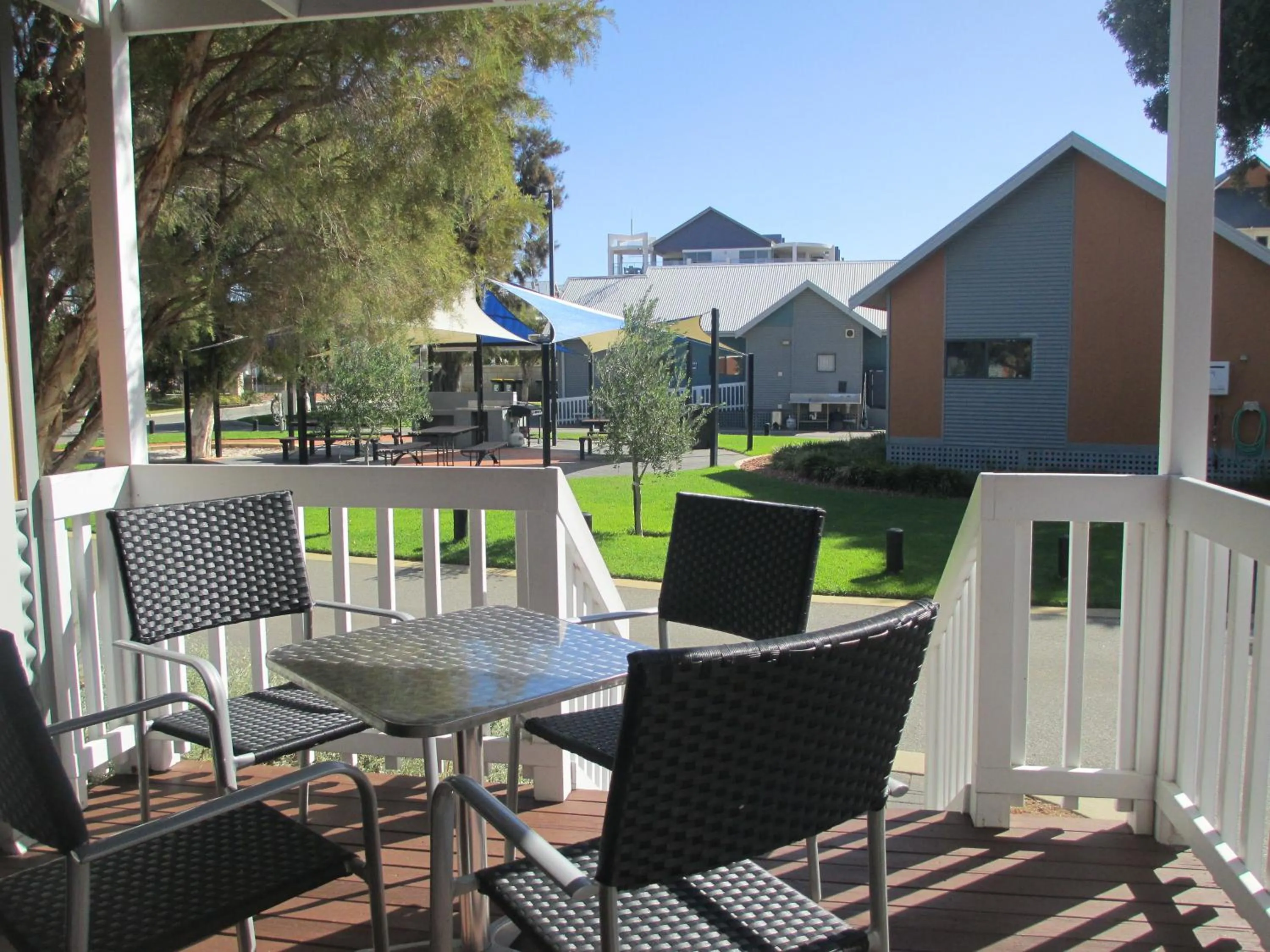 Patio in Mandurah Ocean Marina Chalets