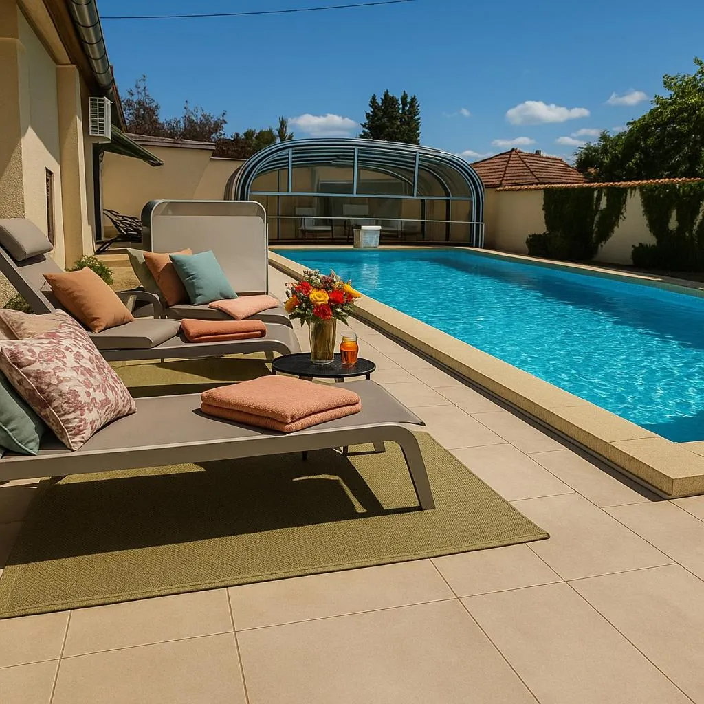 Swimming pool in Amfora Panzió