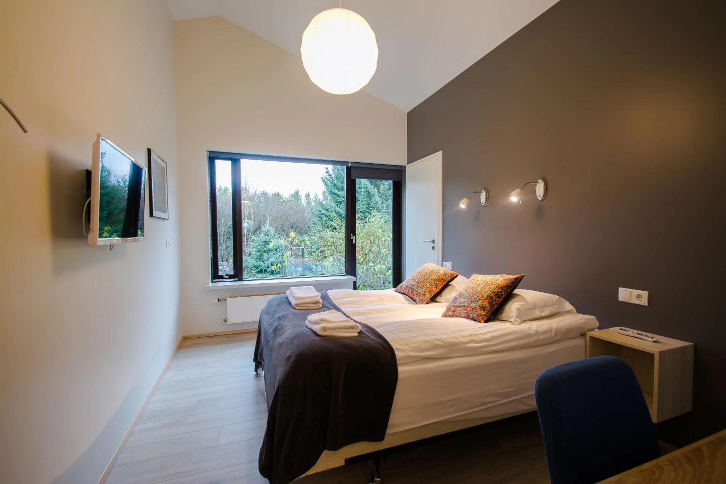 Bed in Brekkugerdi Guesthouse