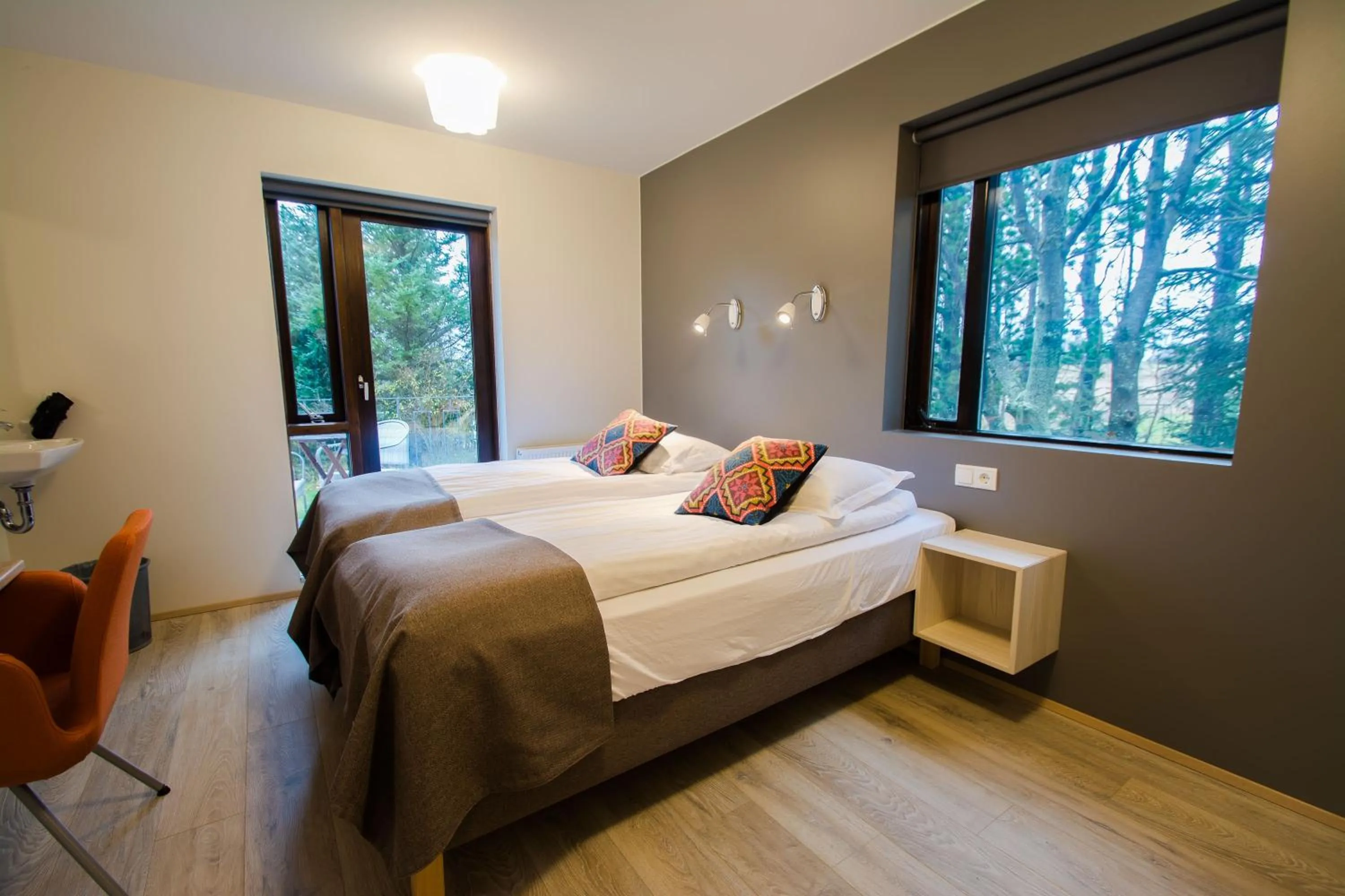 Bed in Brekkugerdi Guesthouse