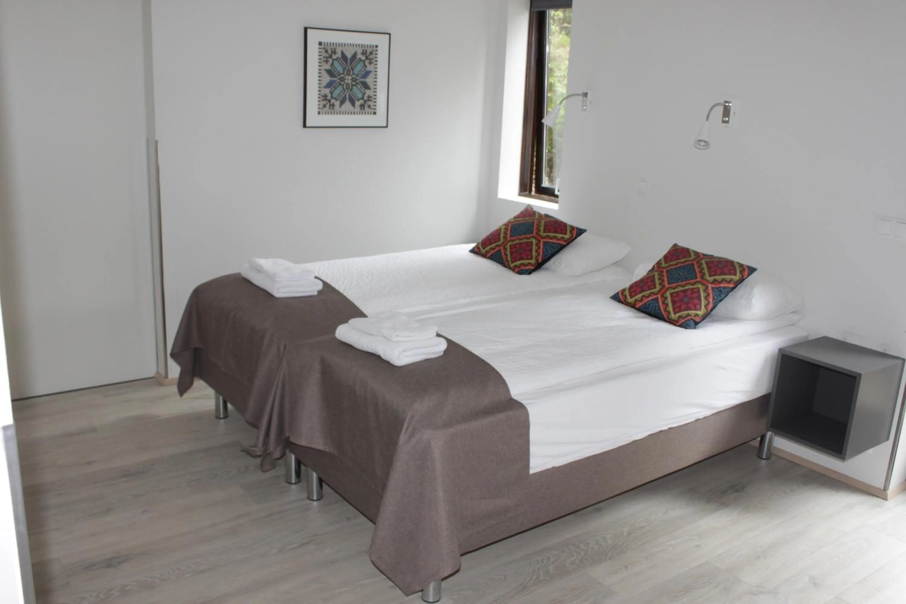 Bed in Brekkugerdi Guesthouse