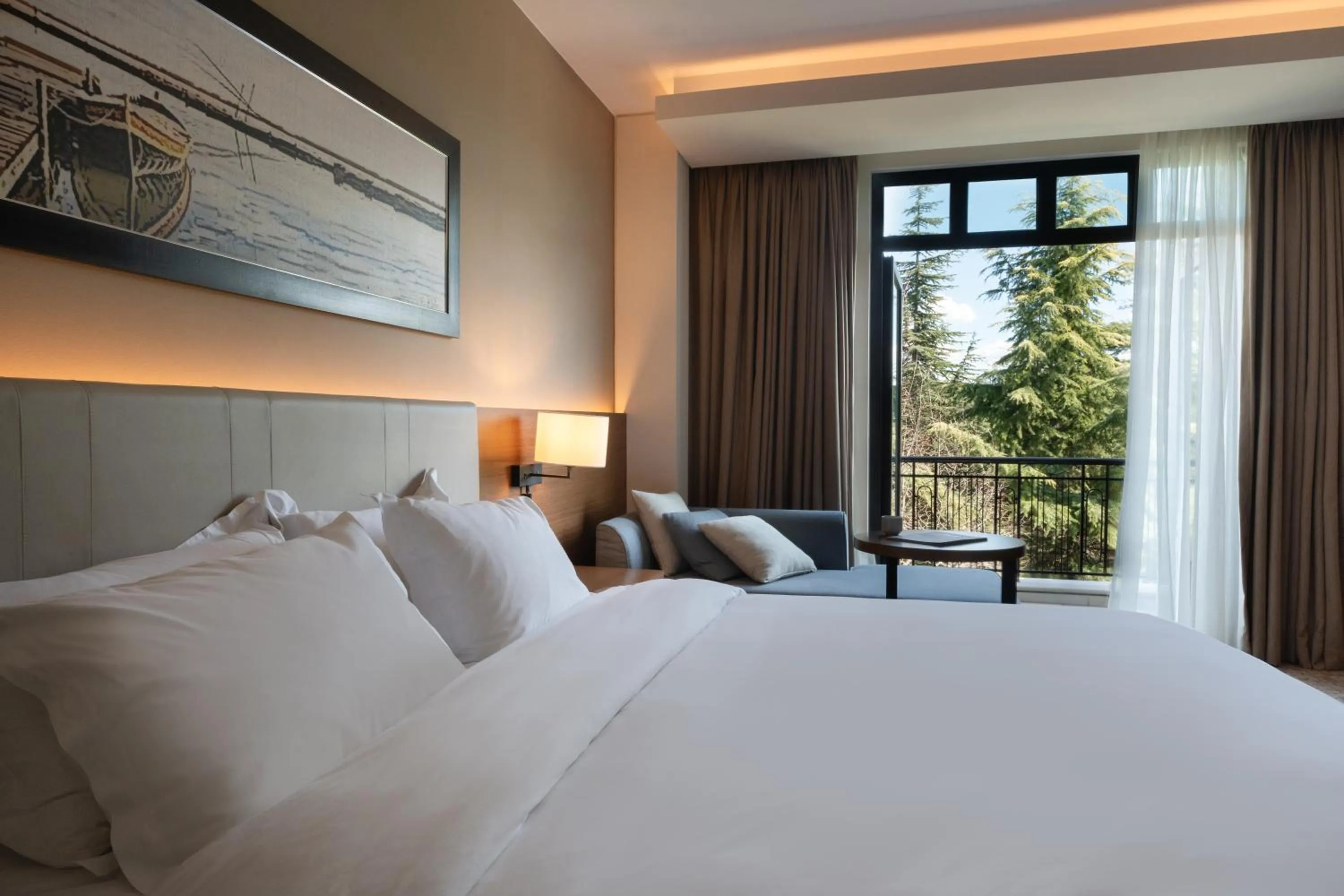 View (from property/room), Bed in Hyatt Regency Thessaloniki