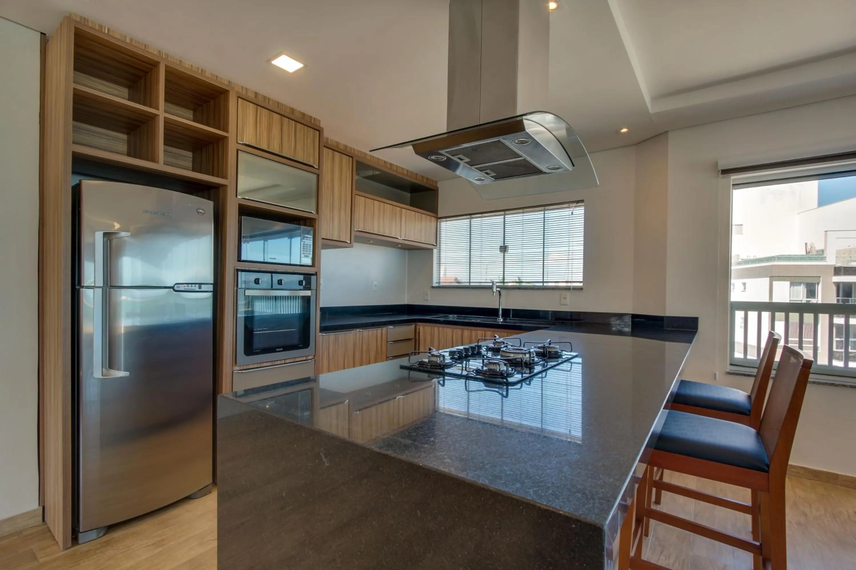 Kitchen or kitchenette in Imigrantes Apart Hotel